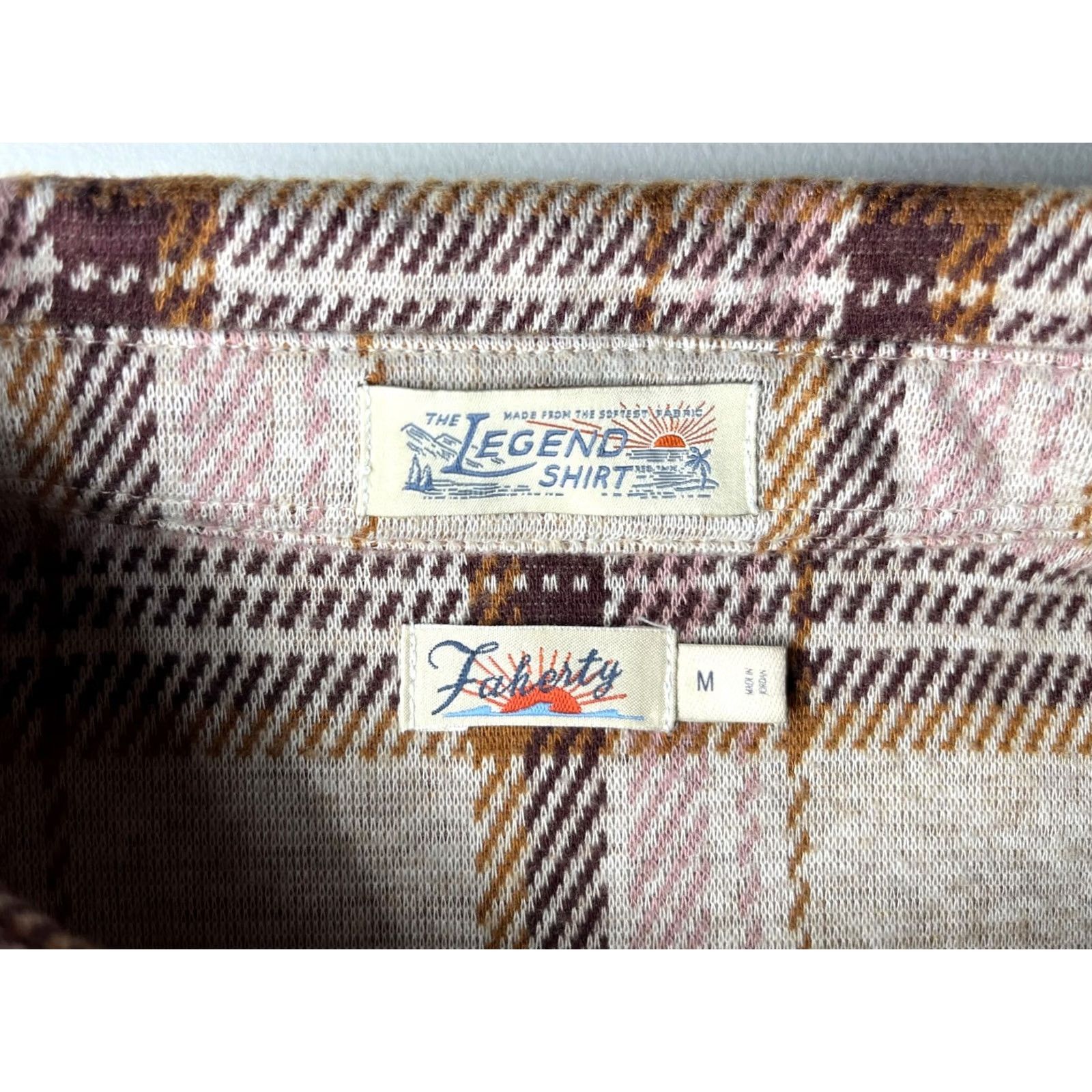 Faherty Faherty Women's Legend Sweater Shirt Plaid M Brown Button-Up Top Shirt Womens Mens Size M / US 6-8 / IT 42-44 - 5 Thumbnail