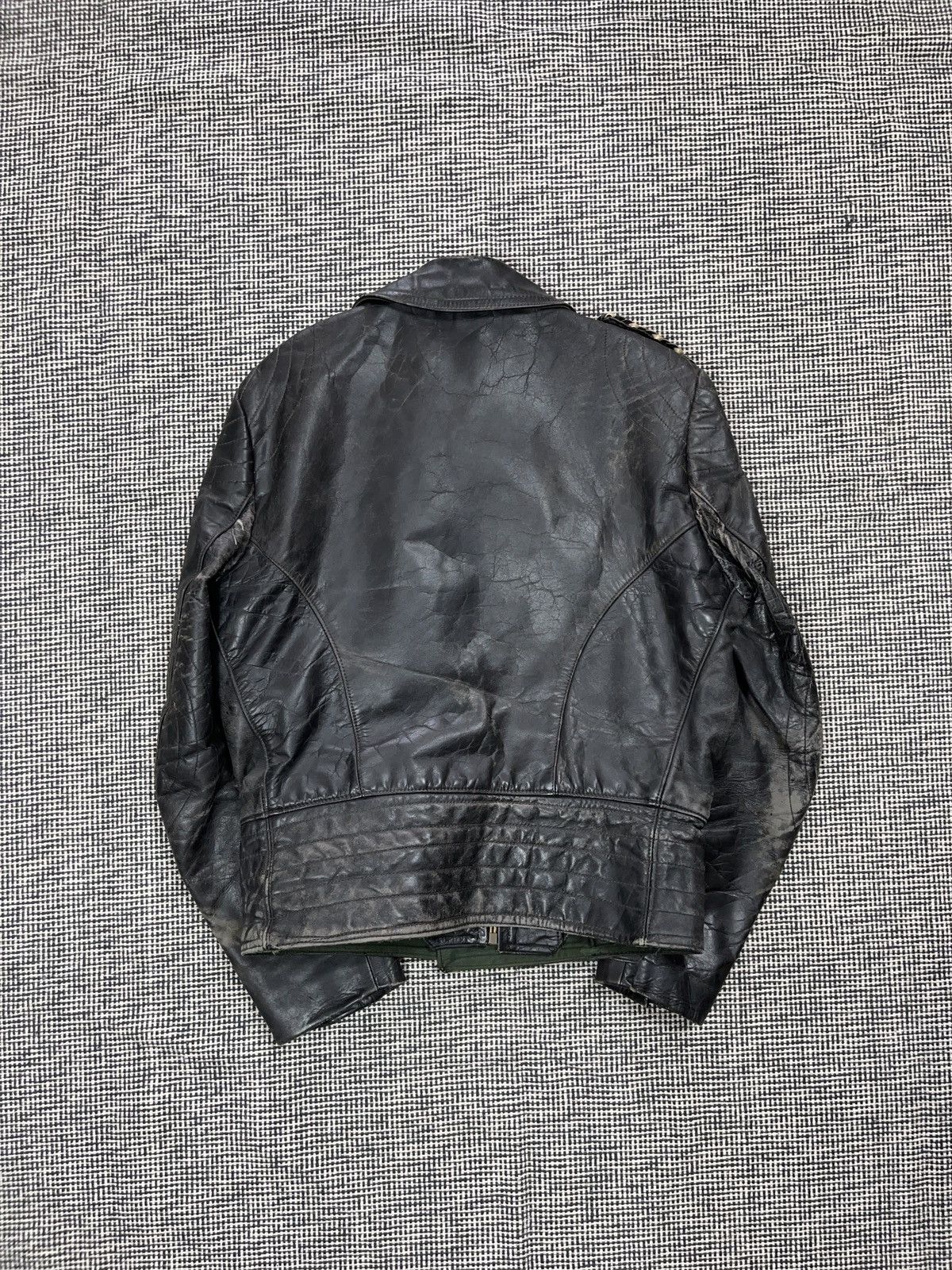 Genuine Leather 40s/50s Germany WW2 Luftwaffe motorcycle leather jacket Size US M / EU 48-50 / 2 - 2 Thumbnail
