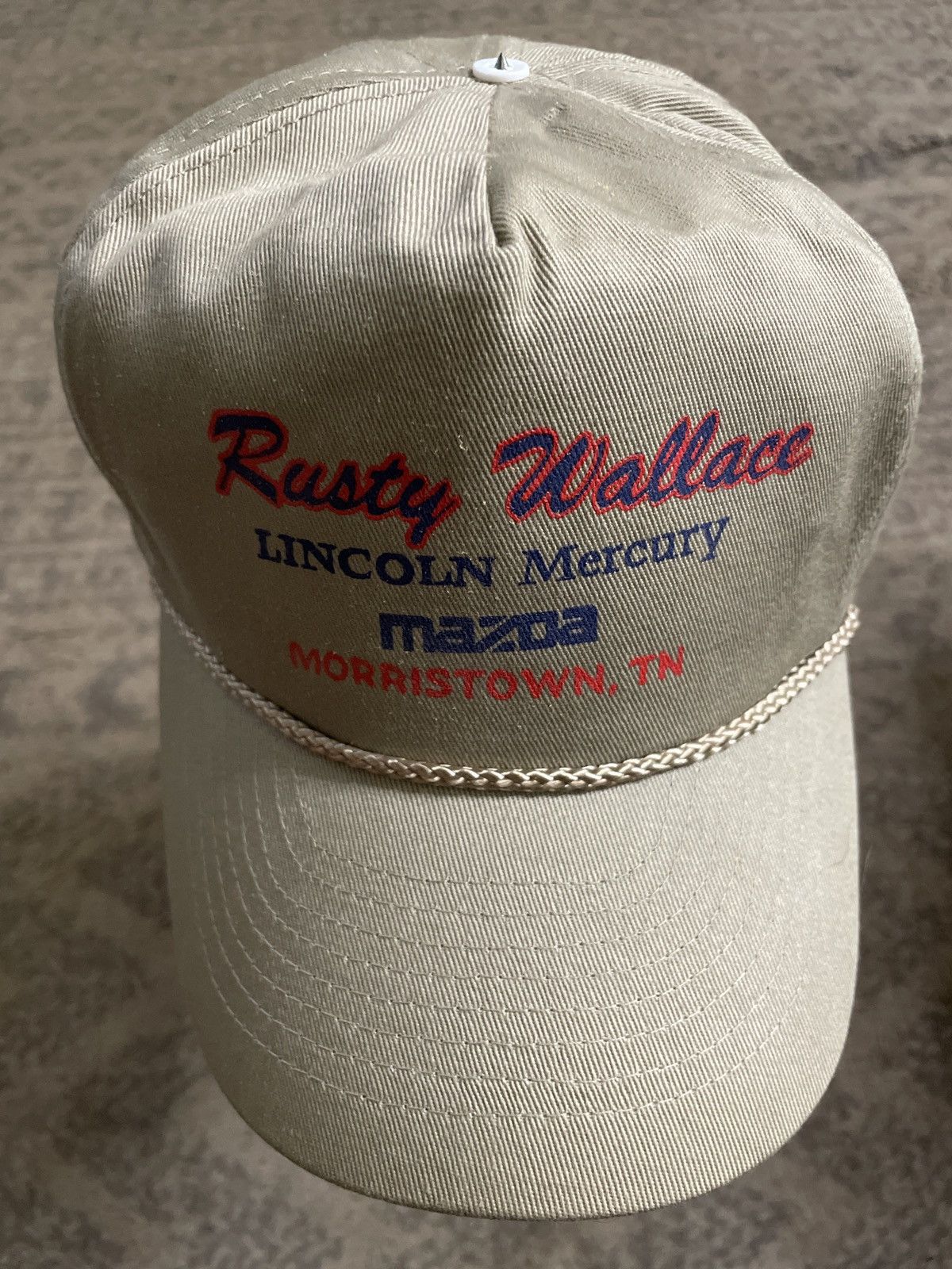 Vintage RUSTY WALLACE Lincoln Mercury Mazda Morristown TN HAT cap 🇺🇸🔥 Size ONE SIZE - 1 Thumbnail