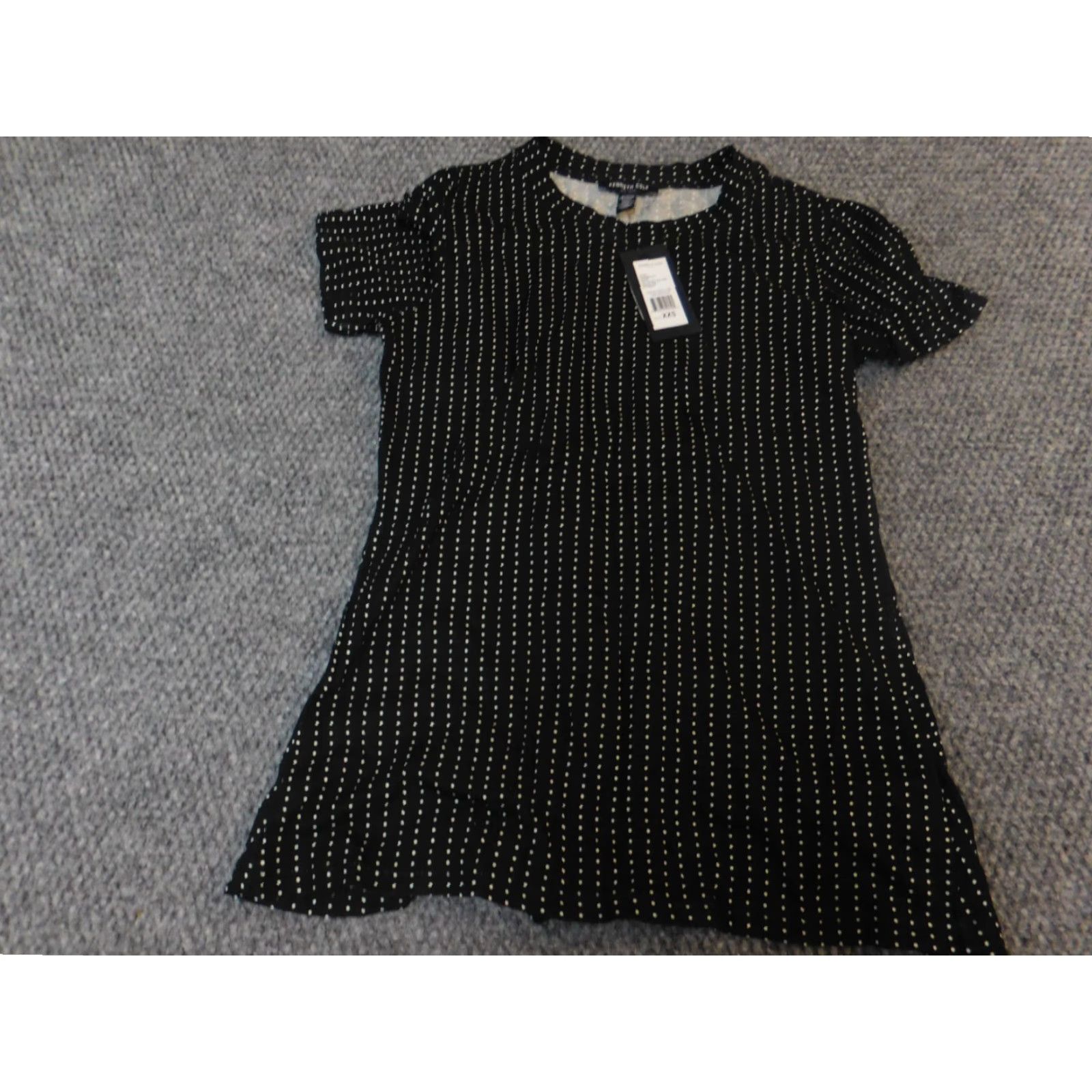 Kenneth Cole Kenneth Cole Blouse Womens 2XS Black Polka Dot Short Sleeve Crew Neck Pullover Casual Polyester Rayon Button Regular Size XXS / US 00 / IT 34 - 3 Thumbnail