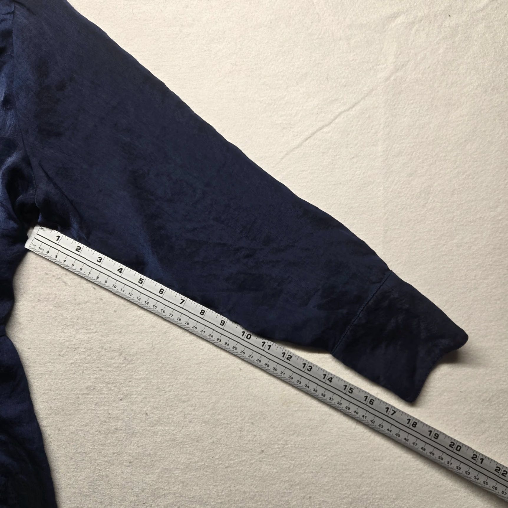 Jessica Simpson Jessica Simpson Shirt Dress Women's 2X Dark Blue V-Neck Long Sleeve Tie-Waist Knee Length Solid Dress Size XXL / US 16-18 / IT 52-54 - 5 Thumbnail
