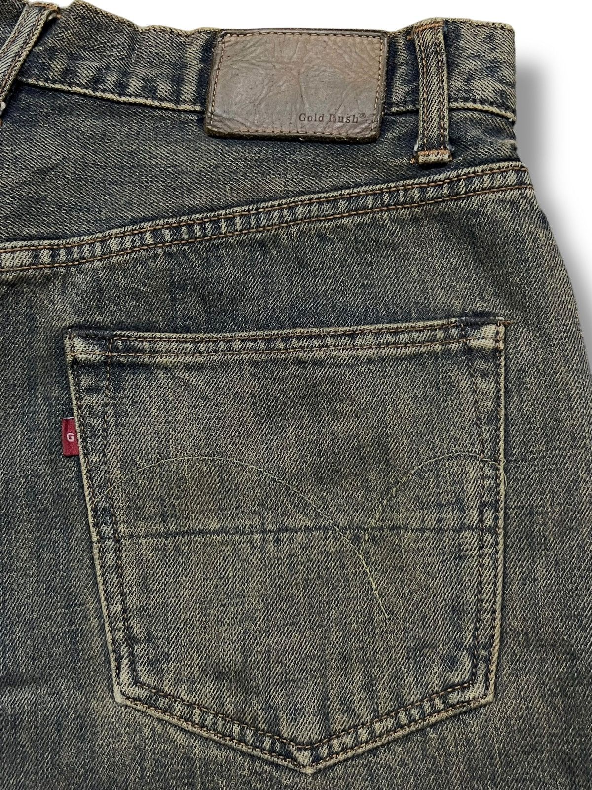 Japanese Brand Baggy Vintage Gold Rush - Faded Mud Wash Jeans Size US 32 / EU 48 - 8 Thumbnail