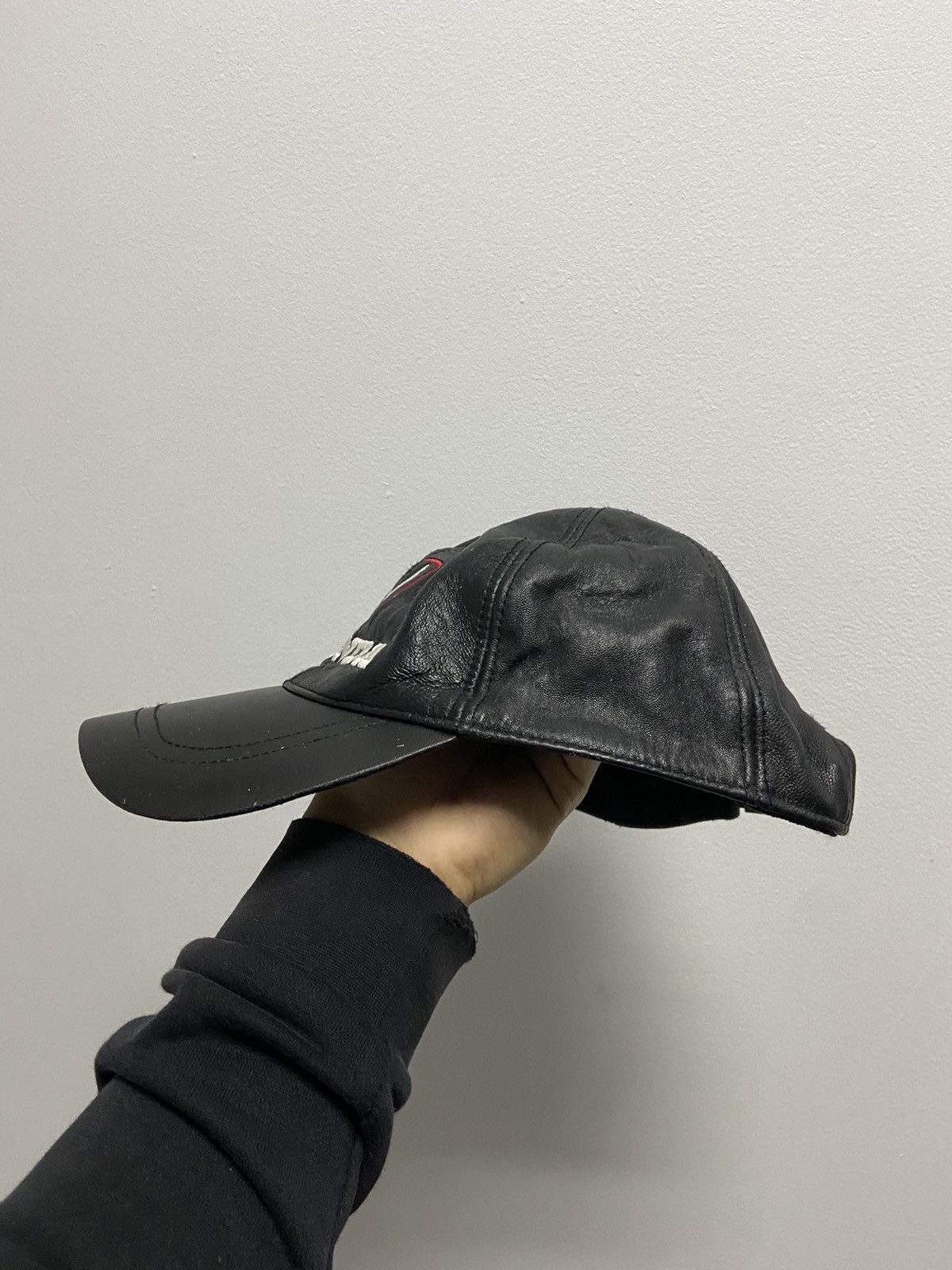 Honda × Vintage Honda leather Cap Vintage Racing big logo Size ONE SIZE - 3 Thumbnail