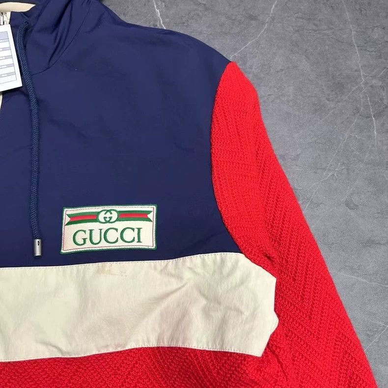 Gucci Gucci Red Blue White Hooded Jacket-2508 Size US M / EU 48-50 / 2 - 3 Thumbnail