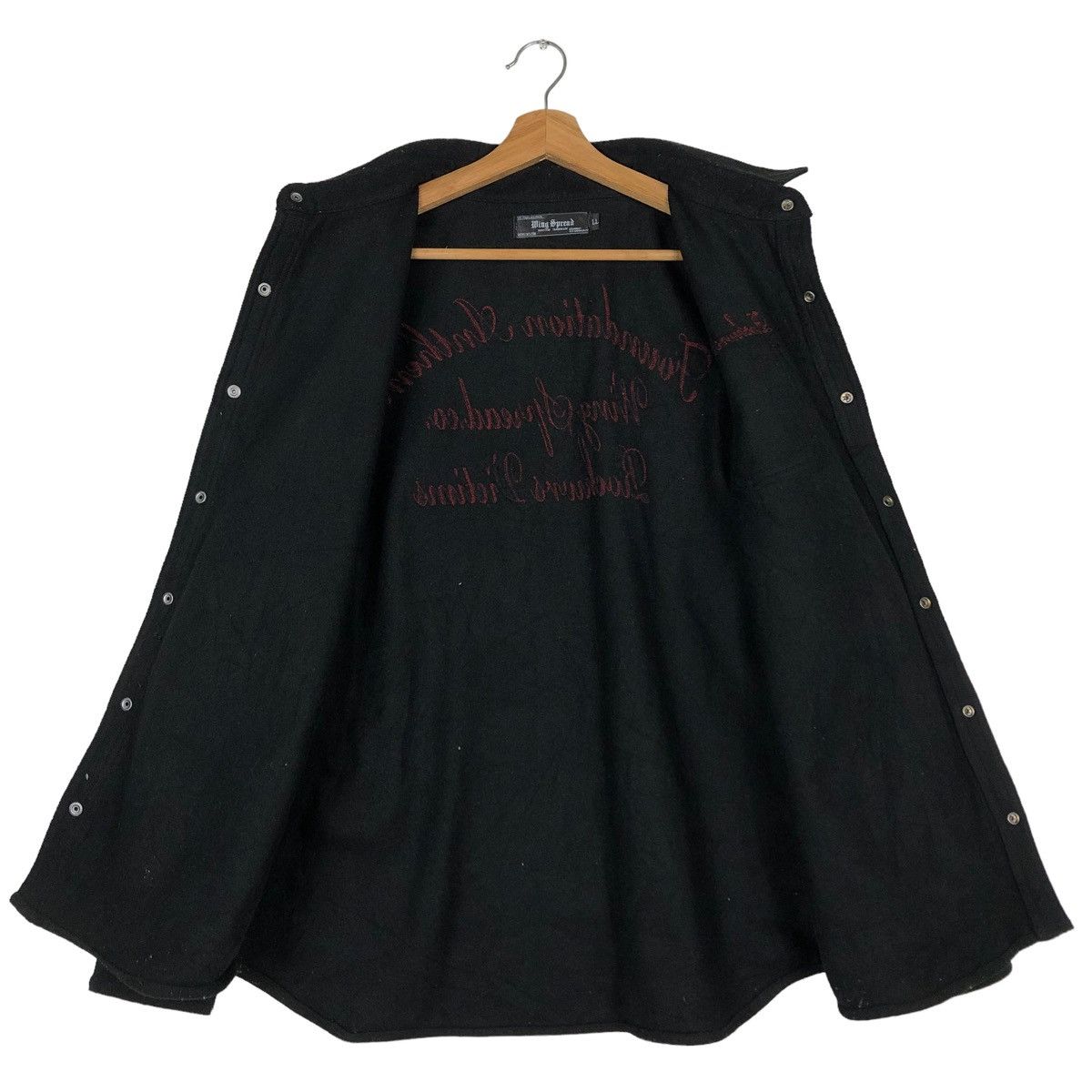 Japanese Brand 🔥BIKER WOOL JACKET PUNK DESIGN WING SPREAD MOTORCYCLE Size US L / EU 52-54 / 3 - 13 Thumbnail
