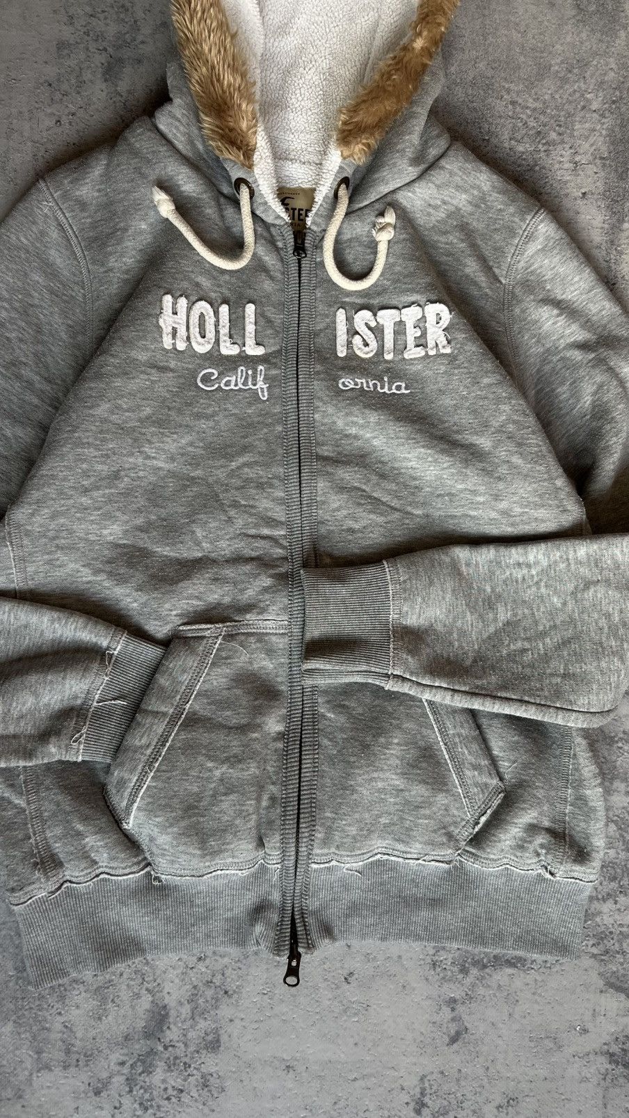Hollister Hollister California VTG 2000s faux fur zip up hoodie jacket Size XL / US 12-14 / IT 48-50 - 6 Thumbnail