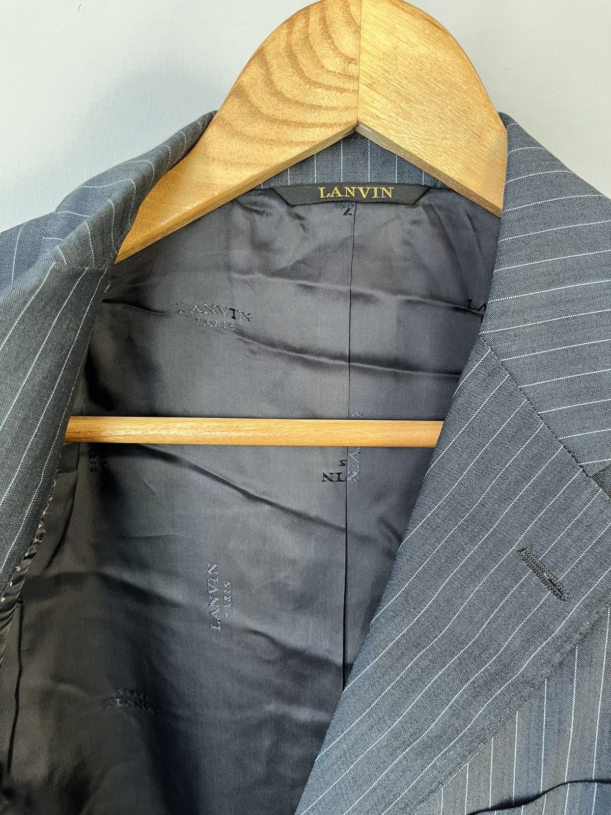 Lanvin × Vintage Lanvin Vintage Luxury Classic Striped Blazer Jacket Italy Size 38R - 8 Thumbnail