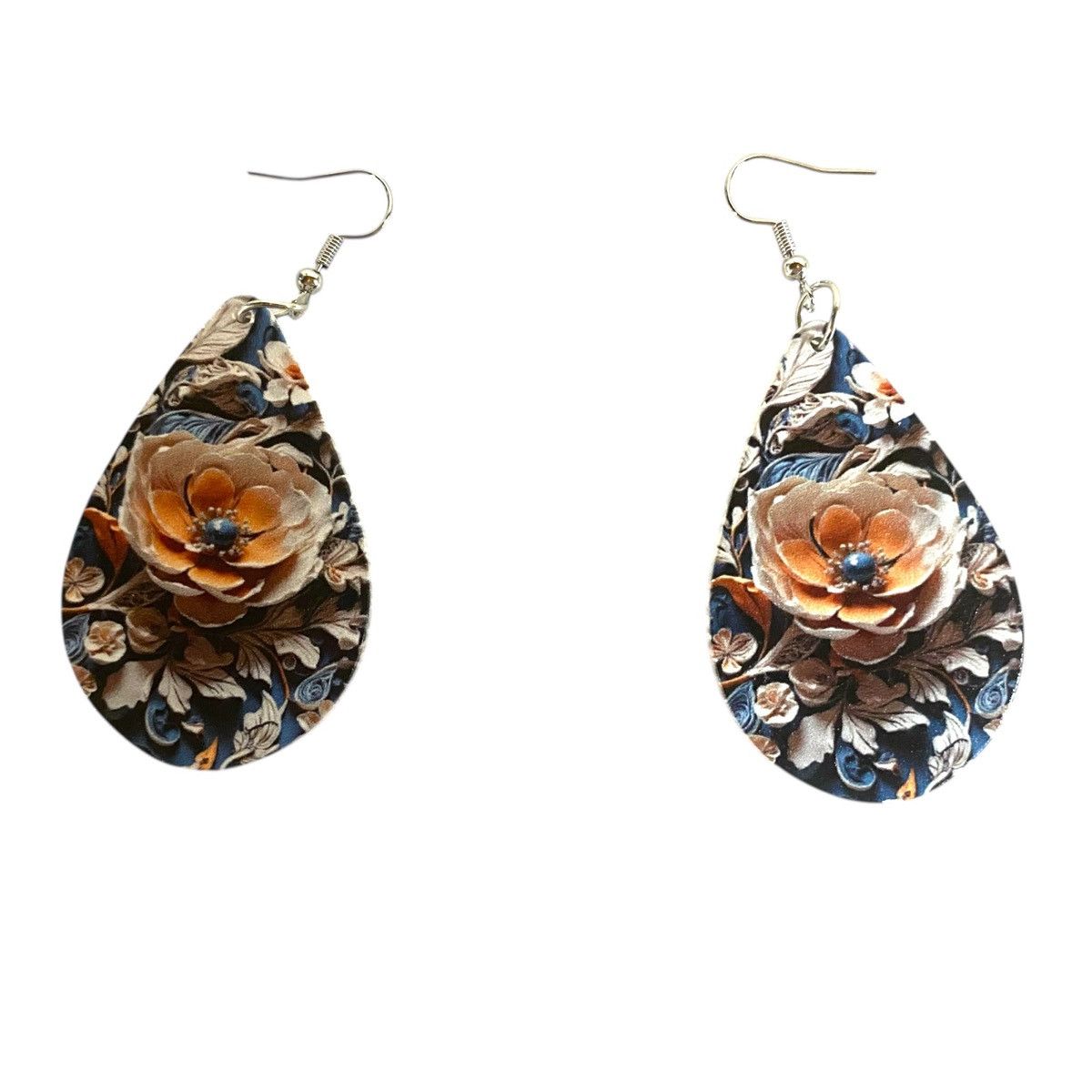 Other Elegant Floral Dangle Drop Earrings Boho Vintage Look Size ONE SIZE - 1 Thumbnail
