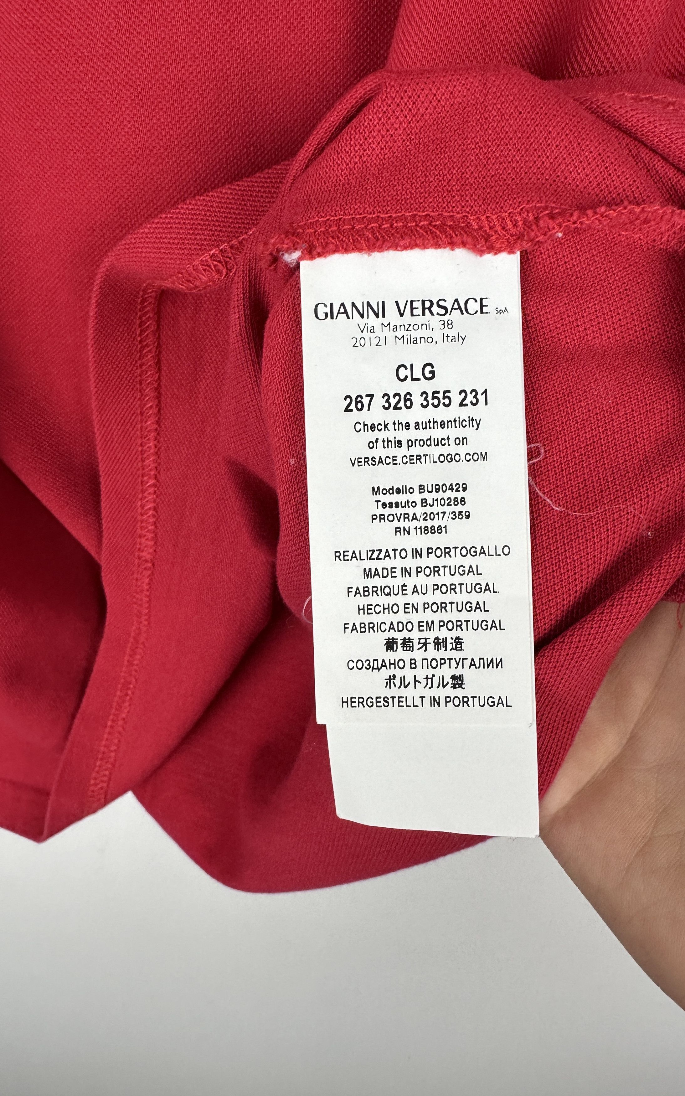 Versace Versus Verace red men polo tee Size US S / EU 44-46 / 1 - 7 Thumbnail