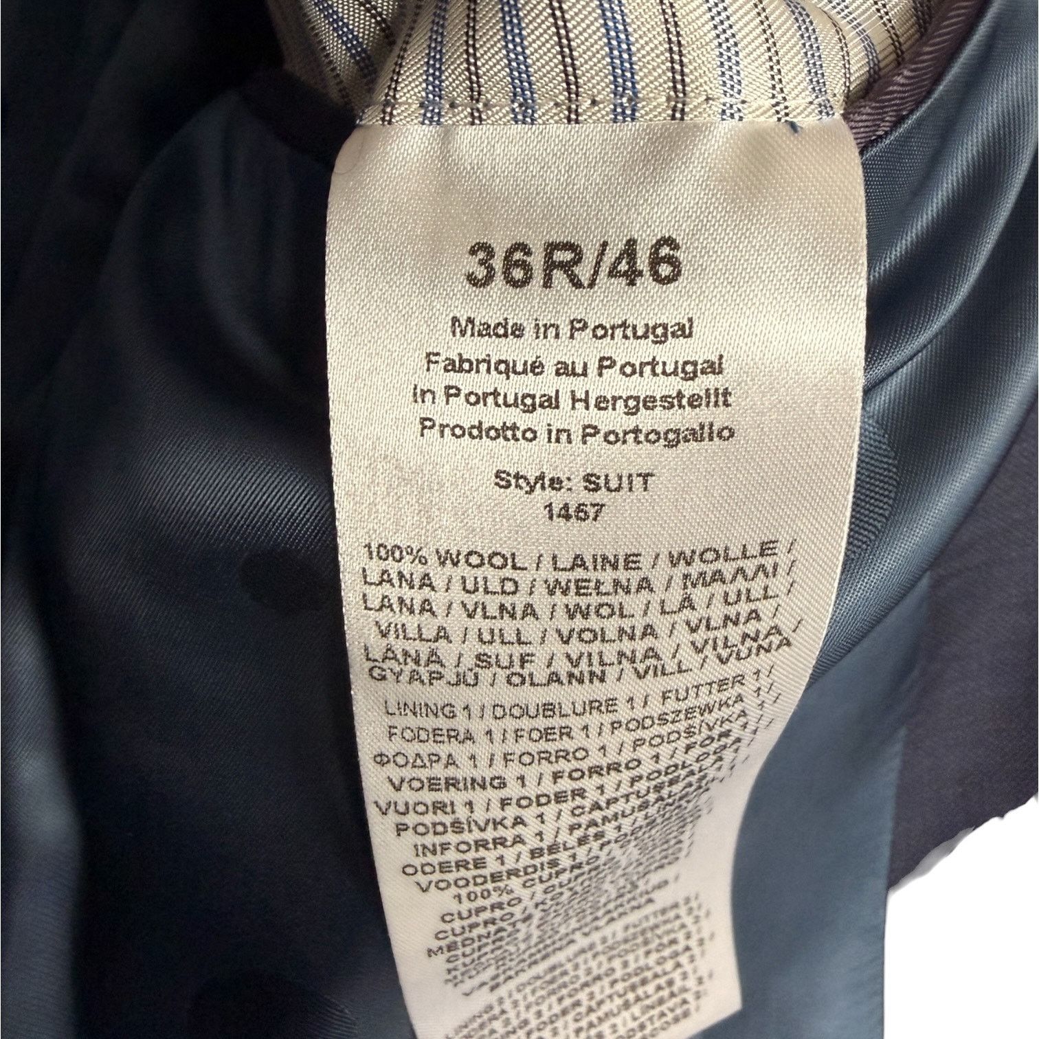 Paul Smith Paul Smith Soho Fit 100% Wool Blazer Jacket 36R Dark Blue Size 36R - 7 Thumbnail