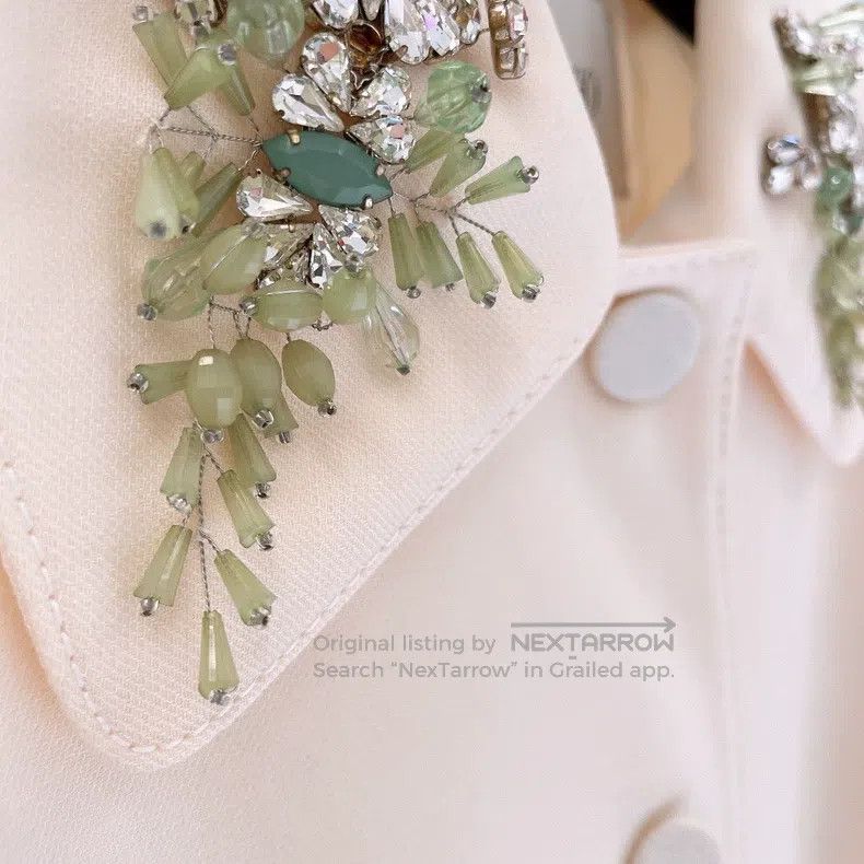 Valentino Valentino Heavy industry flower nail beaded wool coat Size S / US 4 / IT 40 - 6 Thumbnail