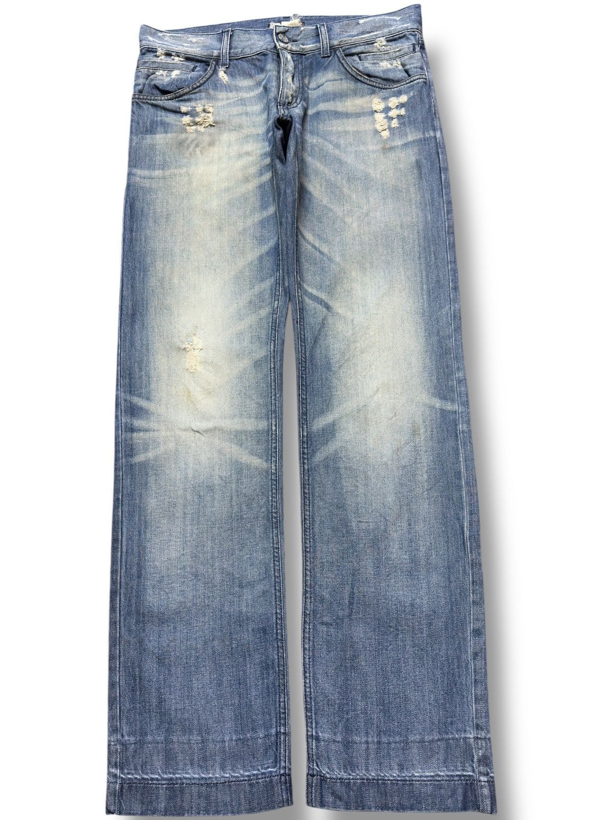 Dolce & Gabbana Vintage Dolce&Gabbana Mudwash Grunge Distressed Denim Size US 33 - 1 Thumbnail