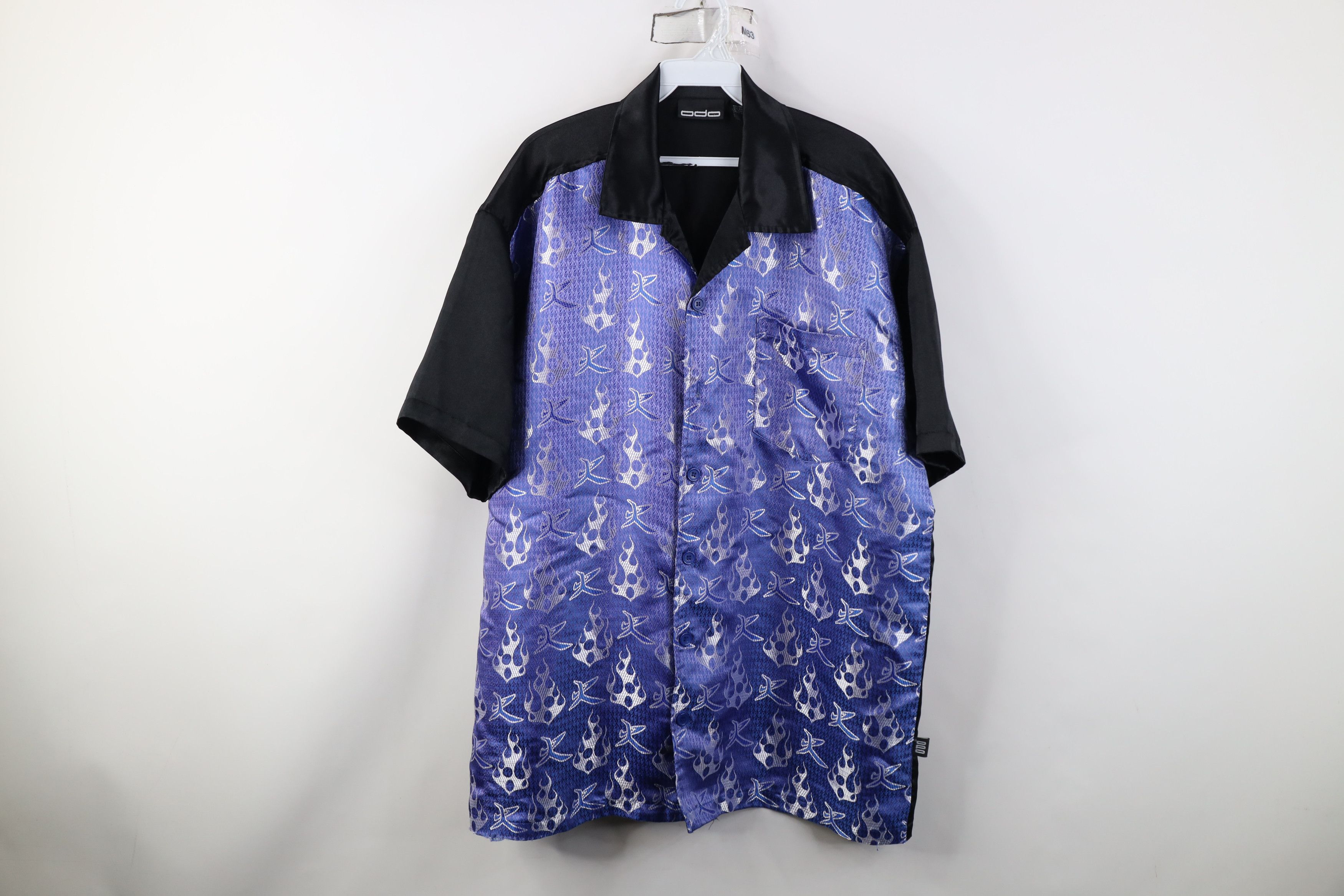 Vintage Vintage 90s Y2K Streetwear Flames Casino EDM Button Shirt Size US L / EU 52-54 / 3 - 1 Thumbnail