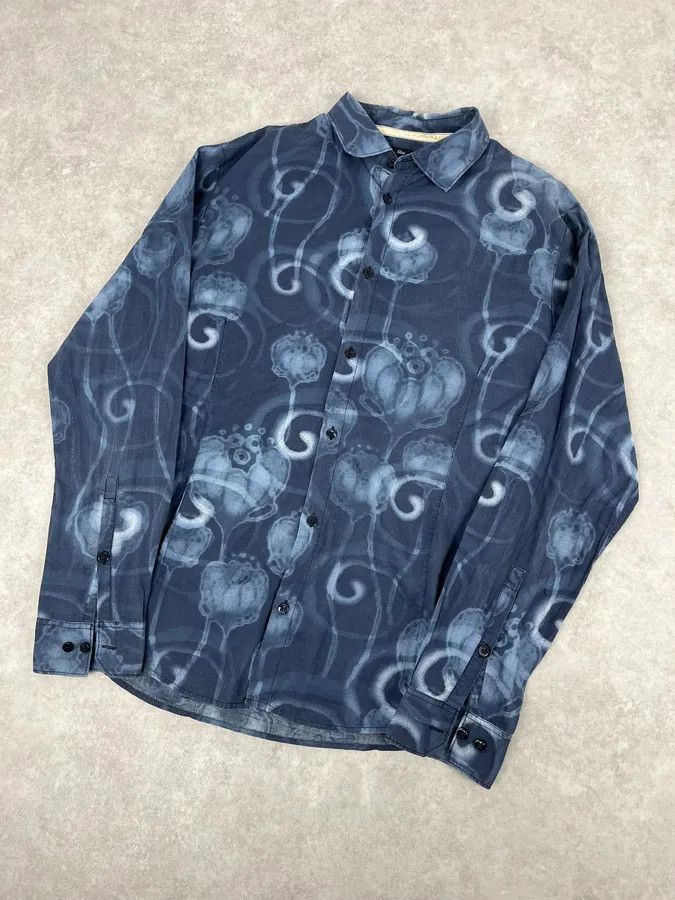 Armani 2000s Armani Black Obscure Monster Asian Shirt Size US M / EU 48-50 / 2 - 5 Thumbnail