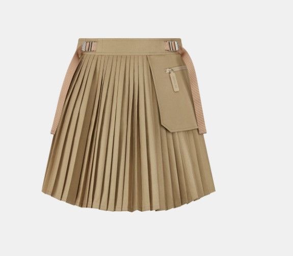 o1w1db11124 Pleated Miniskirt in Beige