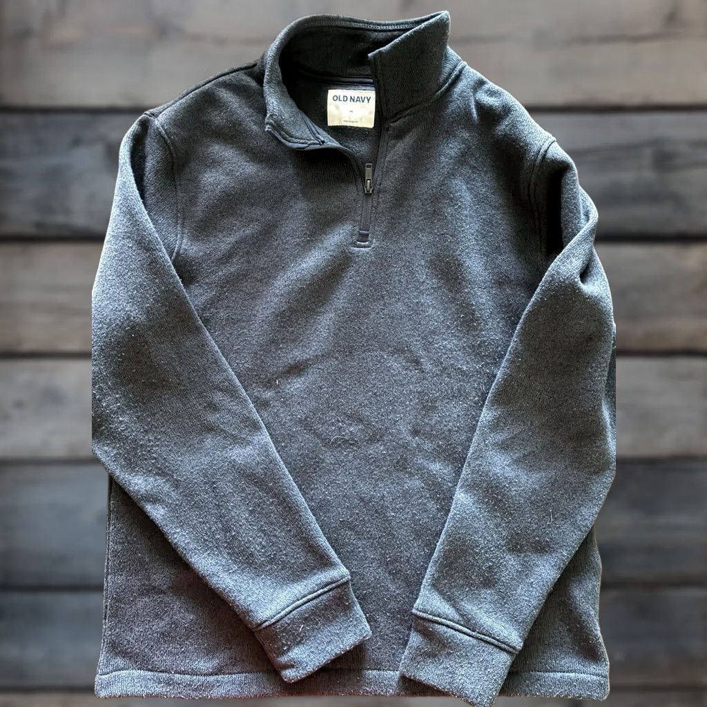 Old Navy Old Navy Mens Medium Pullover Quarter Zip Blue Fleece Sweater (Regular) Size US M / EU 48-50 / 2 - 1 Thumbnail