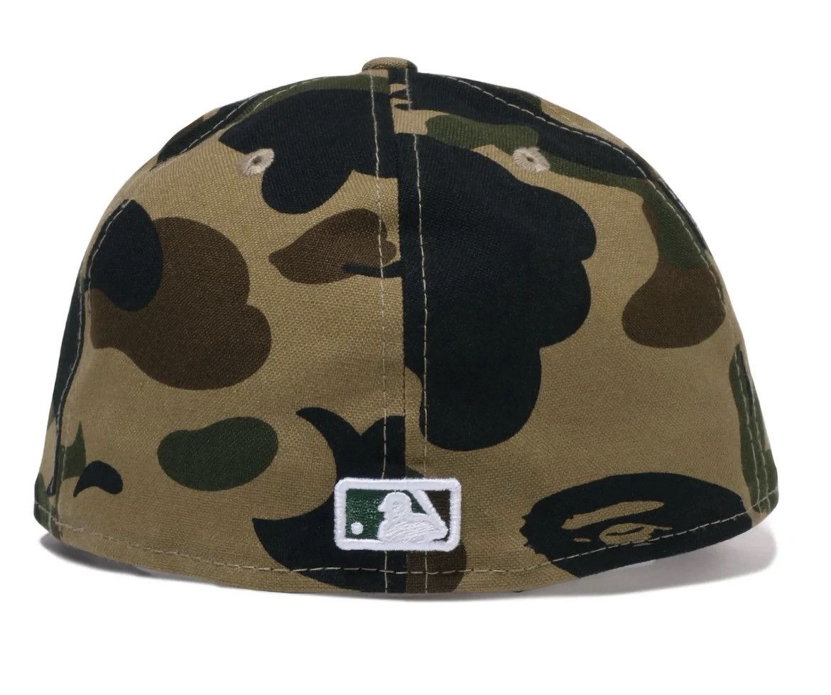 Bape × MLB × New Era Bape x MLB Green Camo LAA Fitted Hat Size ONE SIZE - 6 Thumbnail