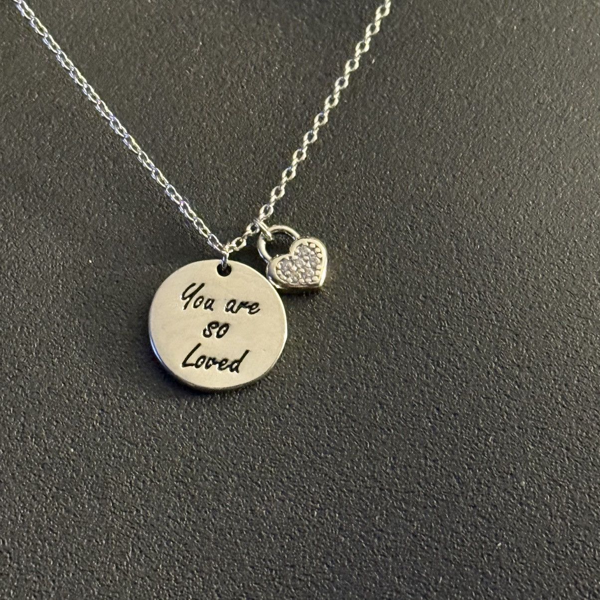 Other You Are So Loved Rhodium dipped pendant necklace Size ONE SIZE - 7 Thumbnail