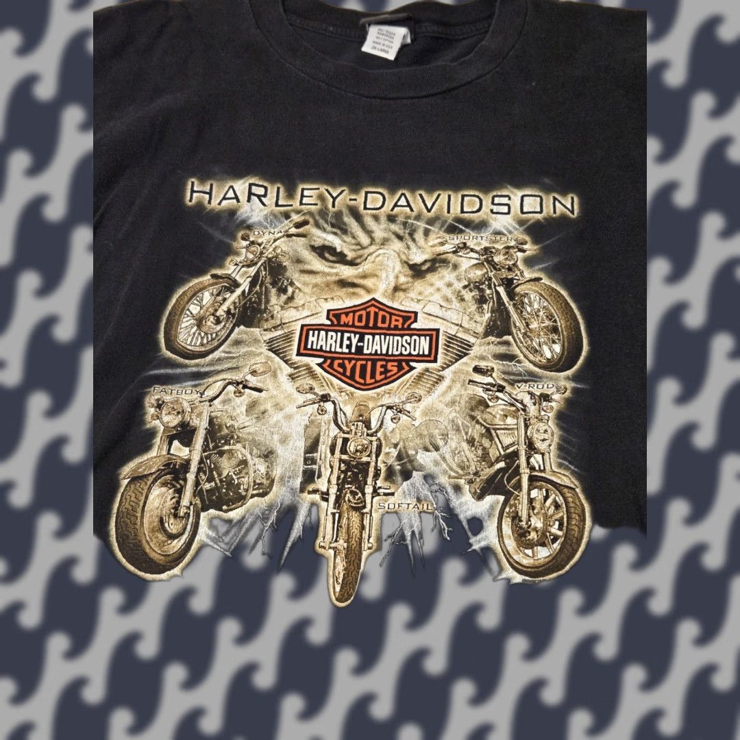 Harley Davidson VINTAGE Harley-Davidson Shirt Mens 2XL Black Shumate Spokane WA Biker Motorcycle USA Shirt Mens Black 2XL Vintage Graphic Print Size US XXL / EU 58 / 5 - 1 Thumbnail