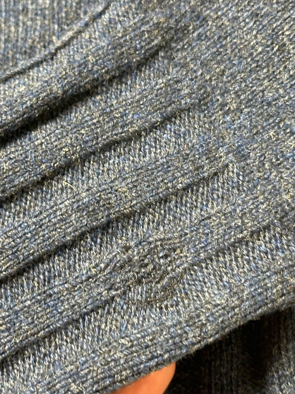 Dolce & Gabbana Dolce Gabbana Blue Wool V-Neck Stripe Detail Cardigan Size US L / EU 52-54 / 3 - 6 Thumbnail
