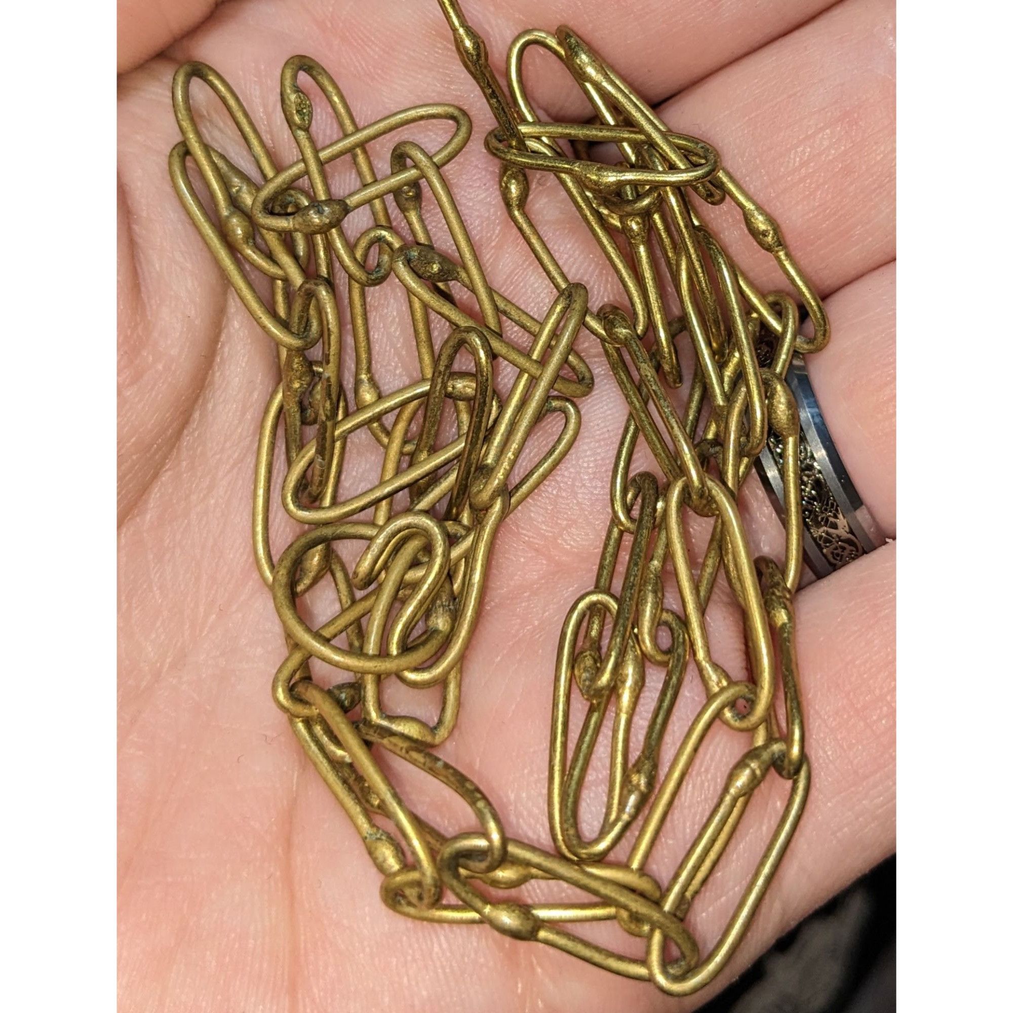 Other Distressed Brass Chain Necklace With Hook Clasp Size ONE SIZE - 3 Thumbnail