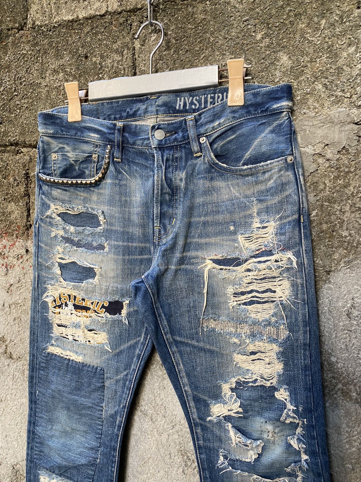 Hysteric Glamour Ripped Selvedge Jeans Size US 30 / EU 46 - 2 Thumbnail