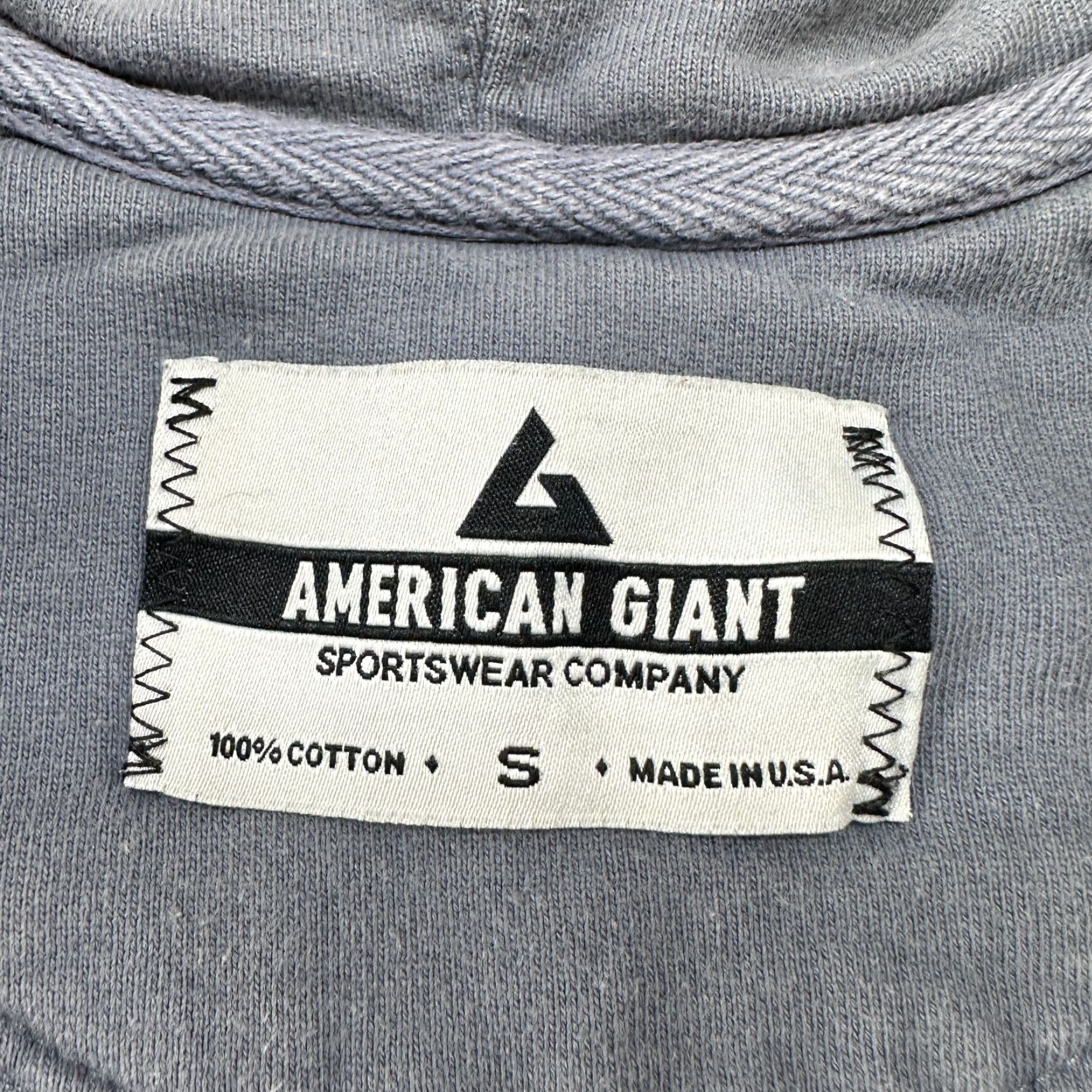 Vintage VINTAGE American Giant Jacket Mens Small Blue Full Zip Hoodie Cotton Heavyweight Bomber Hooded 90s Grunge USA Logo Size US S / EU 44-46 / 1 - 6 Thumbnail