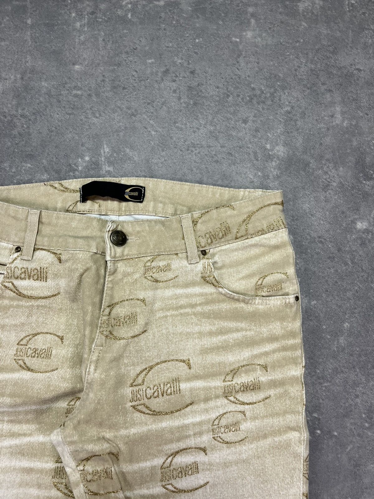 Just Cavalli 00s Just Cavalli Monogram Print Flared Jeans 28 Size US 28 / EU 44 - 5 Thumbnail