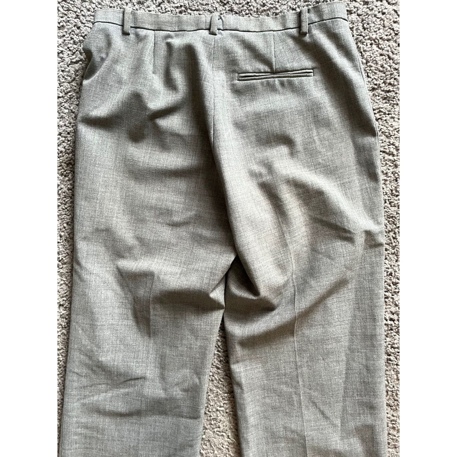 Gap VINTAGE Gap Dress Pants Wool Blend Size 8 Gray Solid Women's Professional Trousers 2000s Y2K Low Front Regular Fit Size 30" / US 8 / IT 44 - 4 Thumbnail