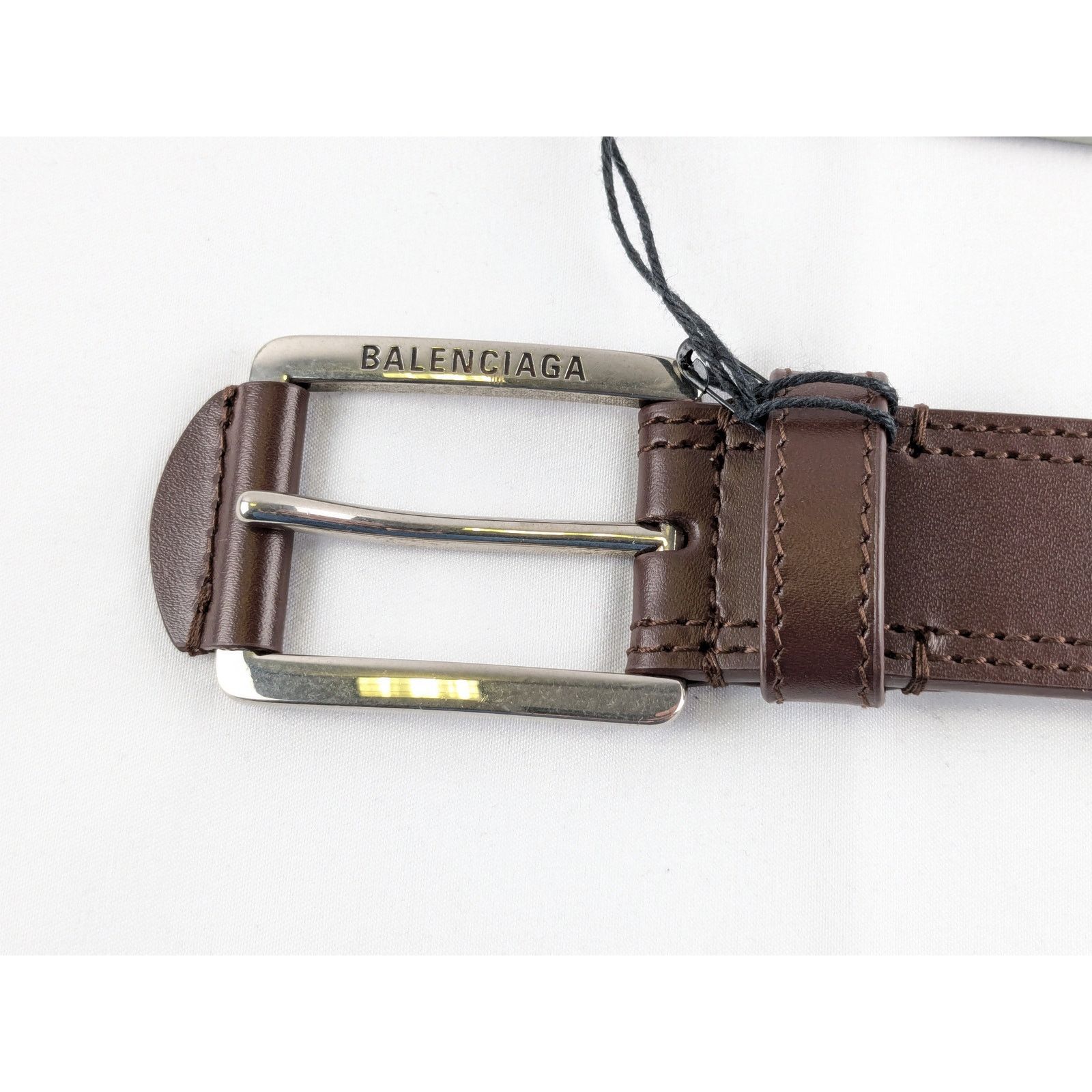 Balenciaga o1rshd1 Q:2 /Size:100cm/ Natural Calf AS Jeans Stitch Belt Size 38 - 7 Thumbnail