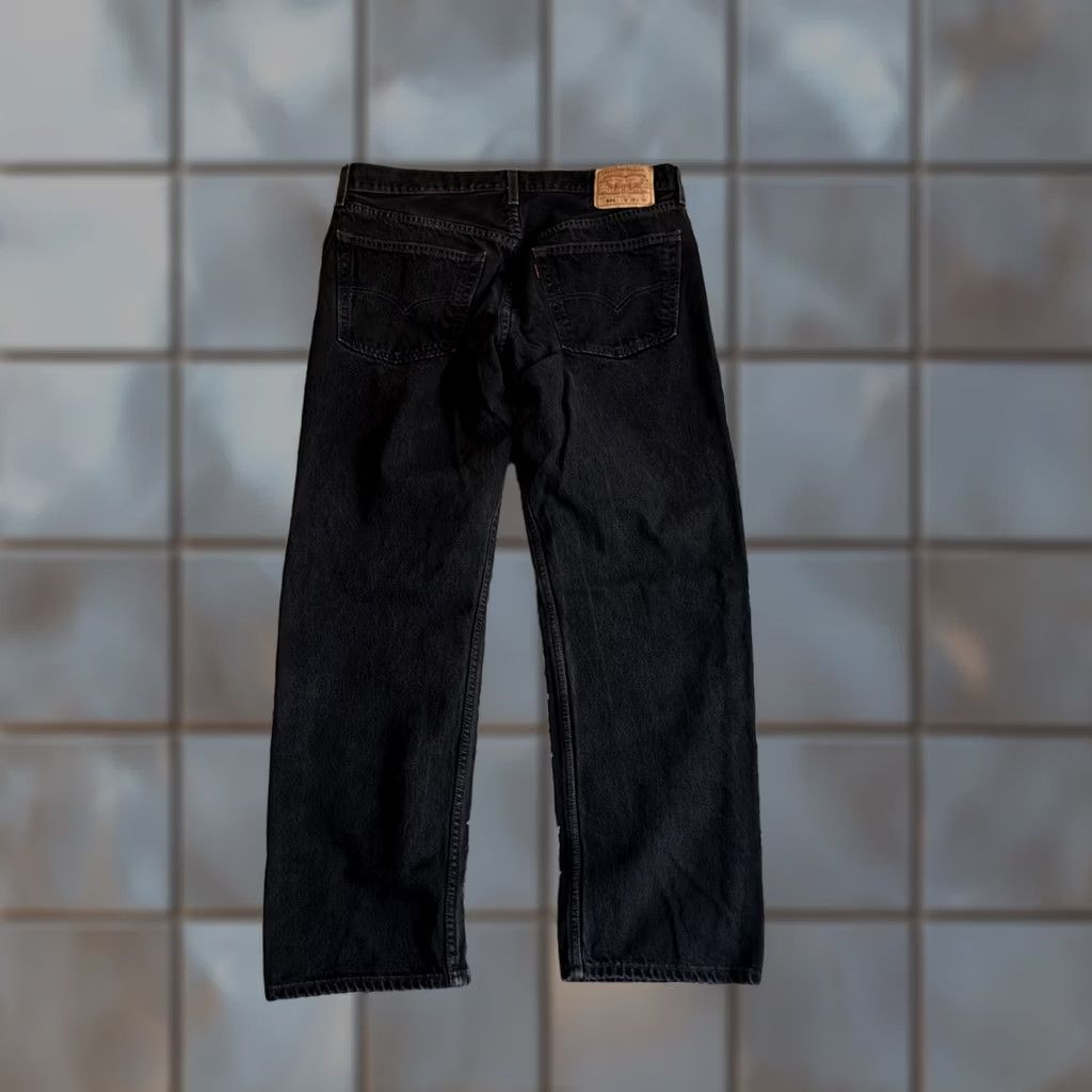 Levi's VINTAGE Levi’s 501 Jeans Black Denim Straight Fit Men’s Sz 38x30 90s Button Fly Size US 35 - 1 Thumbnail
