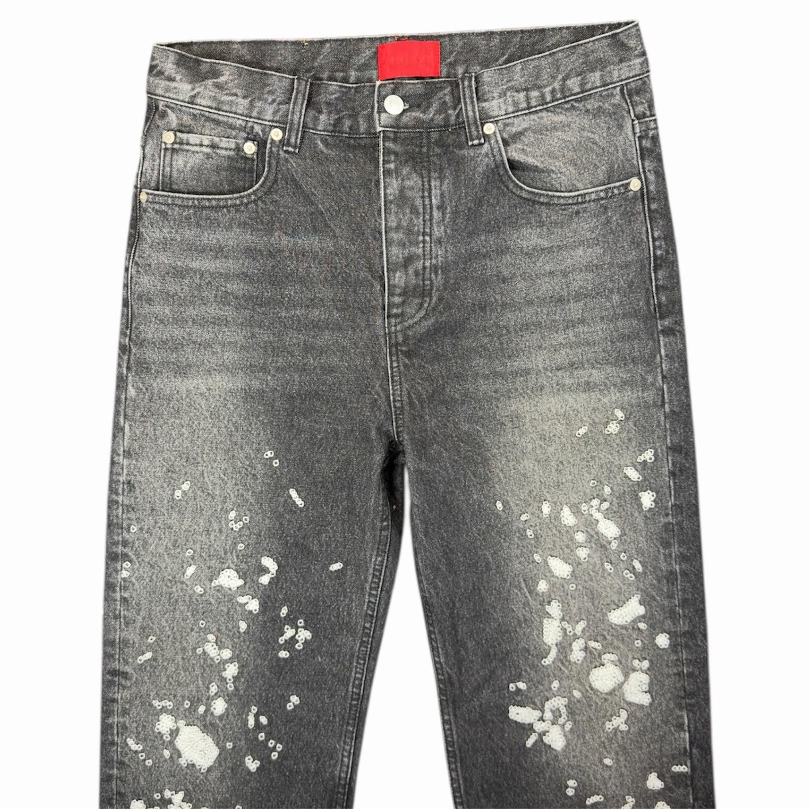 Fugazi Fugazi Paint Splatter Jeans Black Distressed Denim 32 x 30.5 Size US 32 / EU 48 - 4 Thumbnail