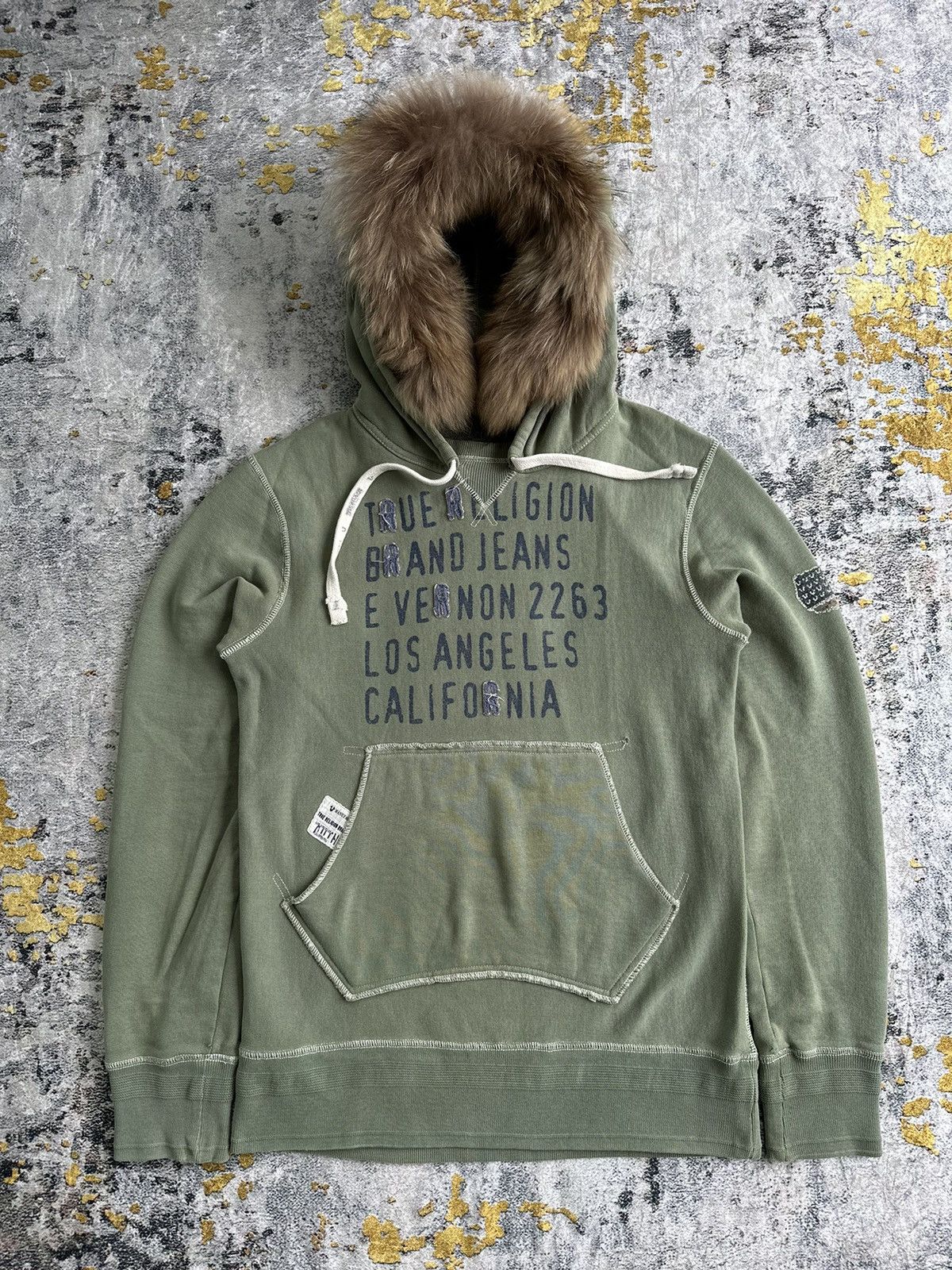 SOLD BUNDLE 📦 RARE TRUE RELIGION WORLD TOUR FUR HOODIE