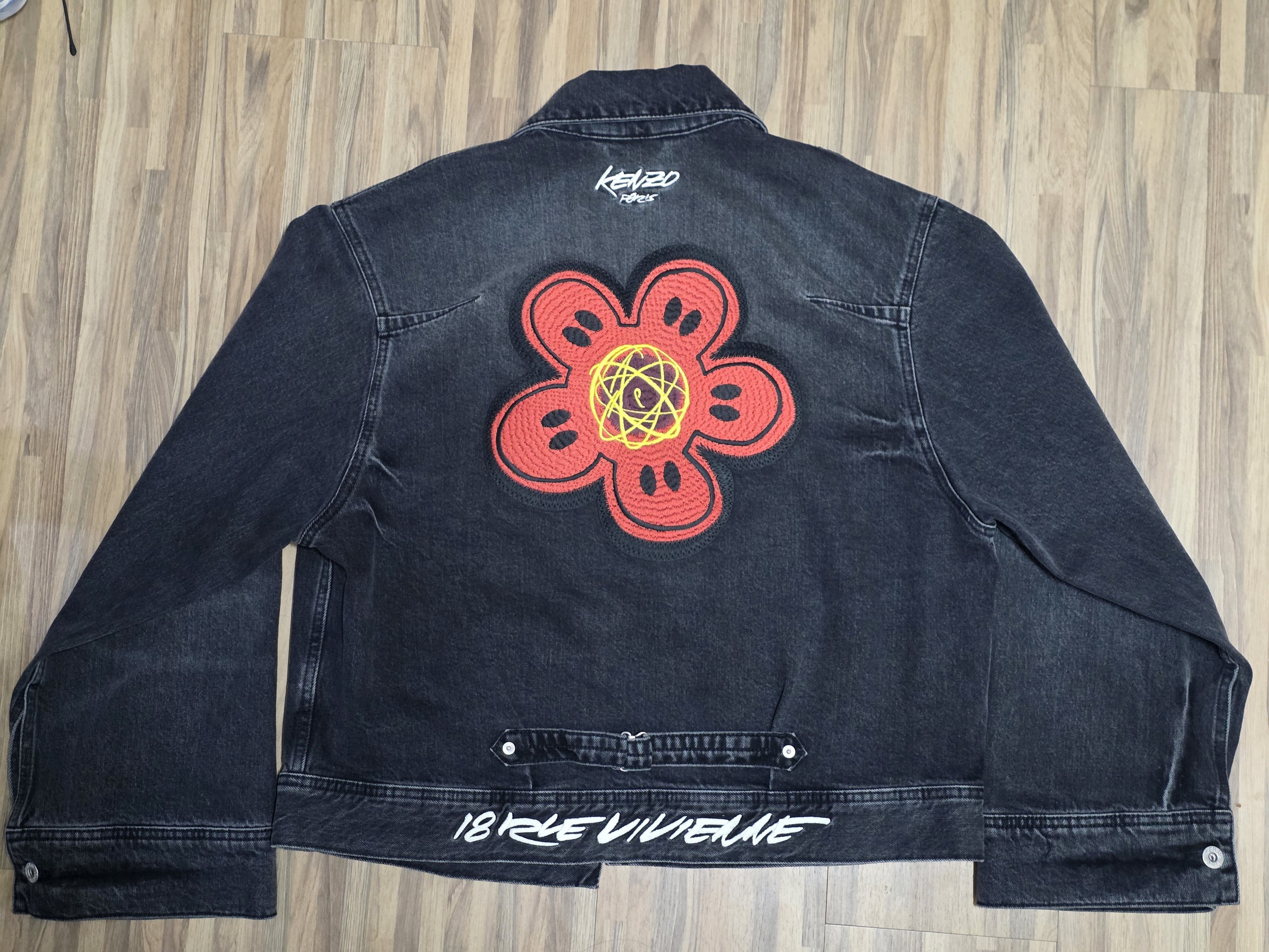 Kenzo Kenzo x Futura 2000 Boke Flower Black Denim Jacket Size US M / EU 48-50 / 2 - 4 Thumbnail