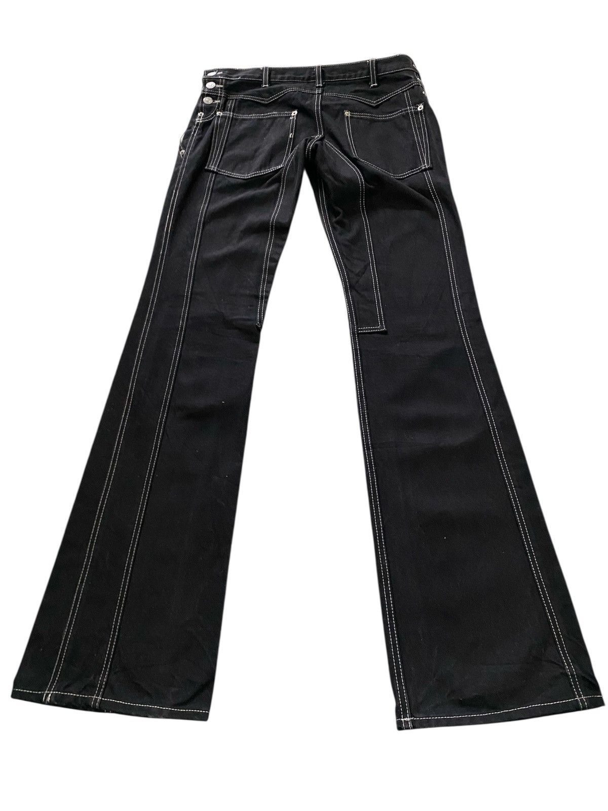 Japanese Brand Of The Neige Style Flare Jeans Black Y2K Archival Japs Denim Size US 32 / EU 48 - 3 Thumbnail