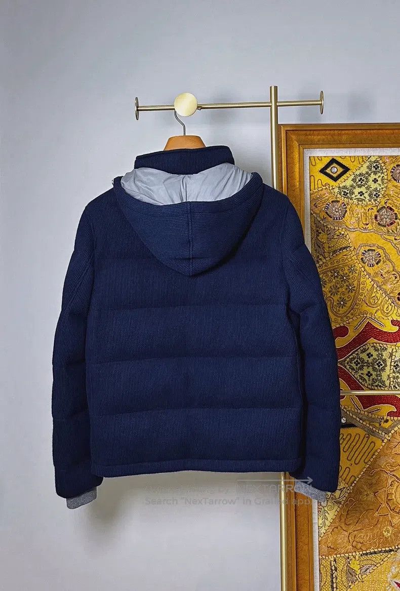 Brunello Cucinelli Brunello Cucinelli English ribbed cashmere navy blue hoode Size US L / EU 52-54 / 3 - 6 Thumbnail