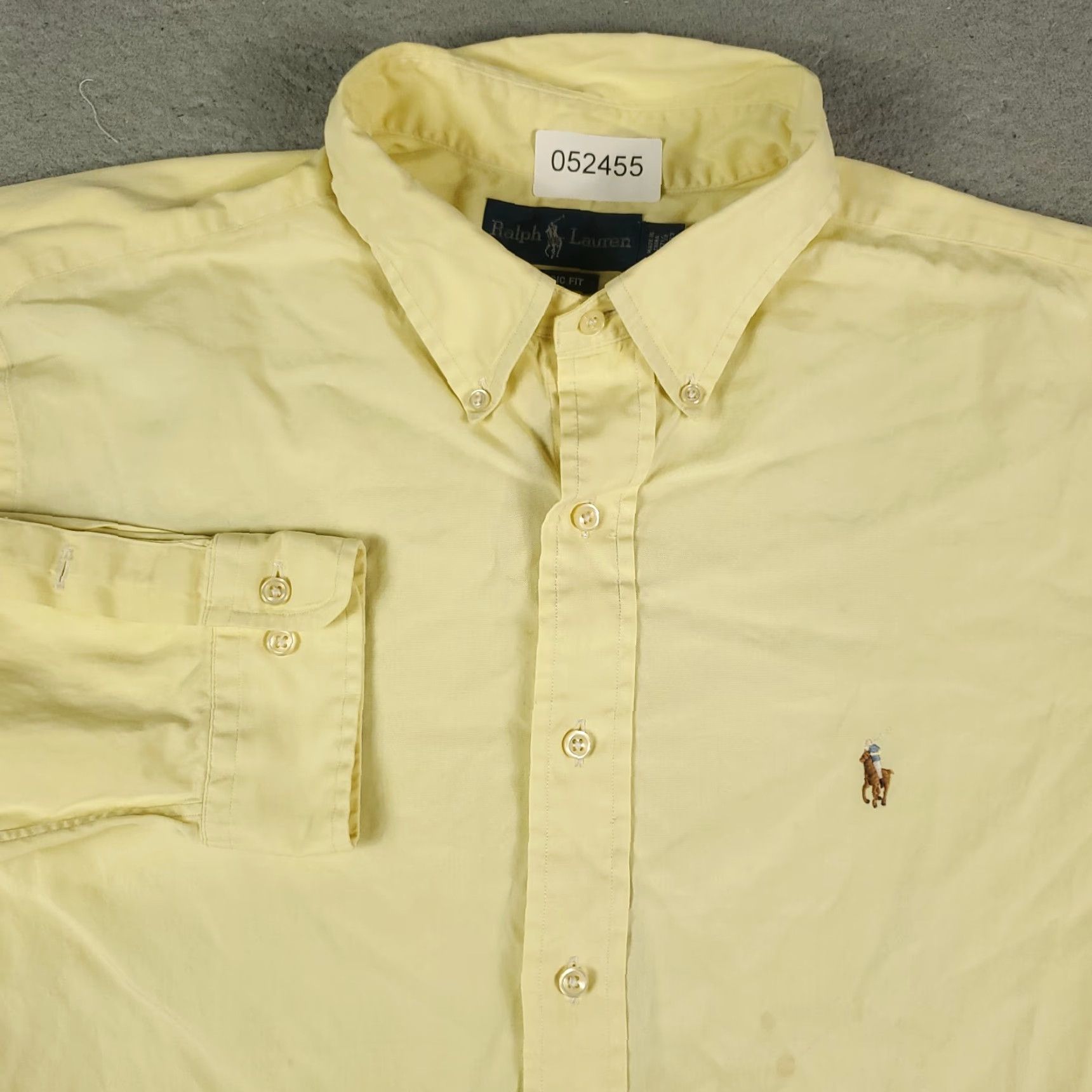 Ralph Lauren Ralph Lauren Shirt Mens 17.5 Yellow Pony Dress Button Up Long Sleeve Shirt Size 46R - 2 Thumbnail