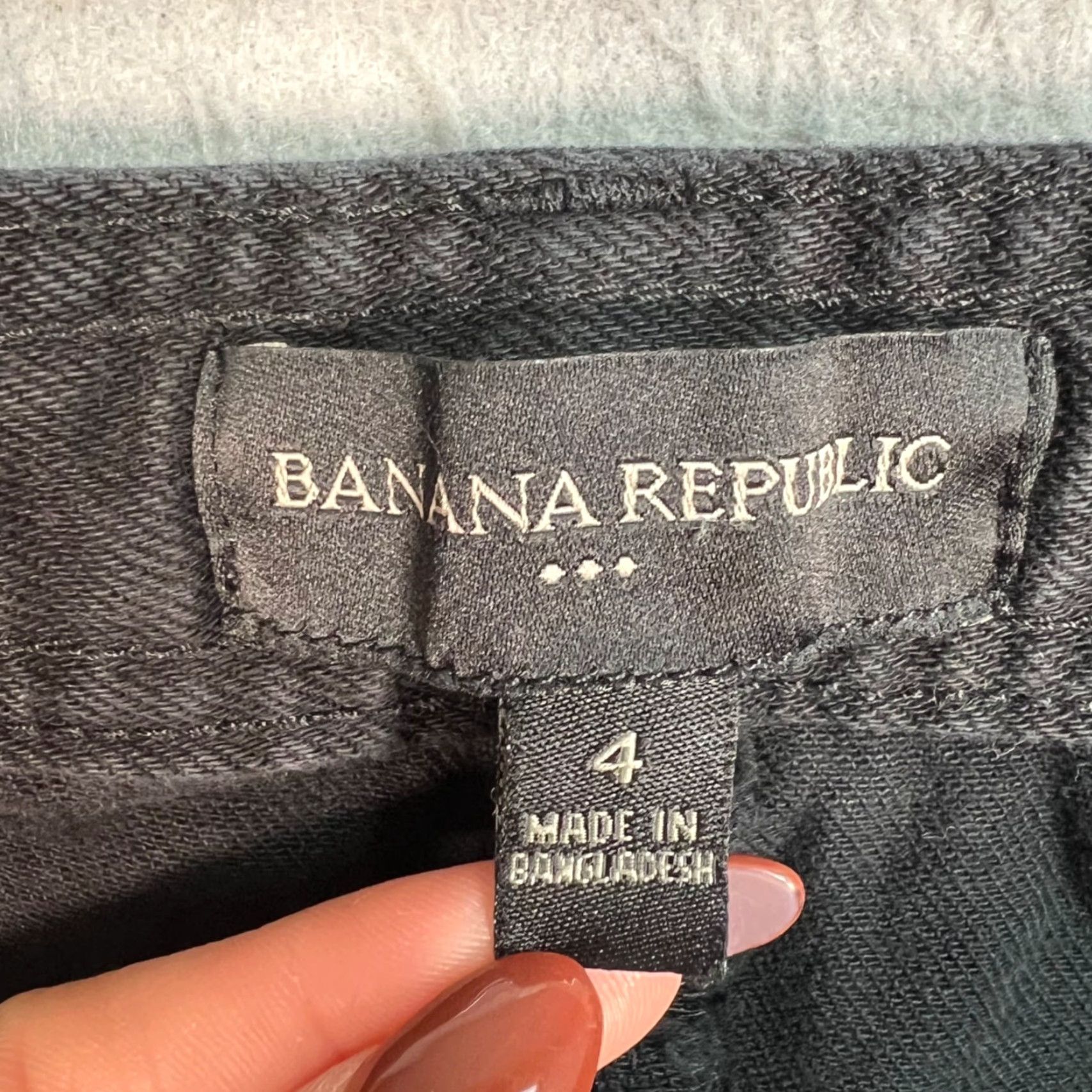 Banana Republic Banana Republic Womens 4 Black Belted Cargo Pants Cotton Casual D-Ring Belt Modern Tapered Inseam 24in Size 27" / US 4 / IT 40 - 3 Thumbnail