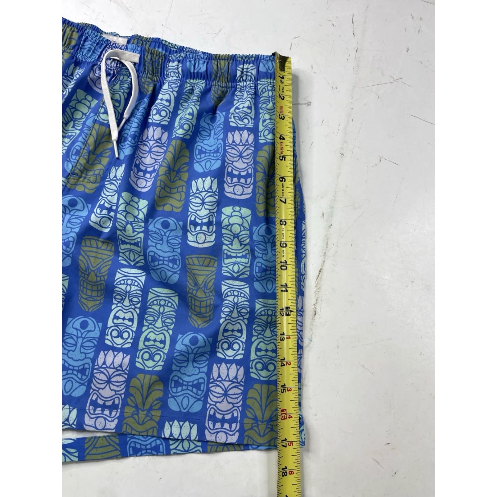 Vintage Bearbottom Mens XL Blue 7” Lined Trunks Swim Shorts Bottom Size US 36 / EU 52 - 2 Thumbnail