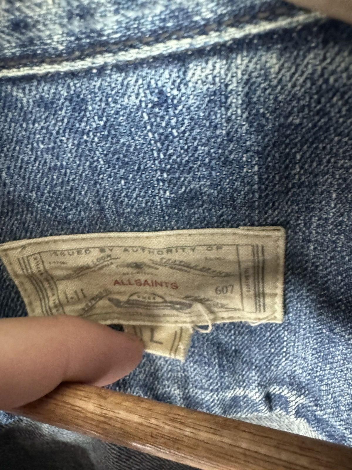 Allsaints Allsaints Blue Denim Jacket Size US L / EU 52-54 / 3 - 4 Thumbnail