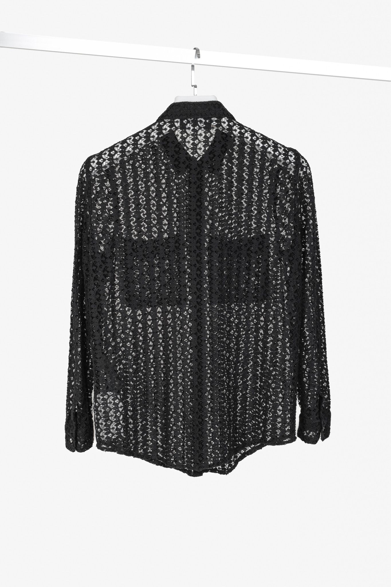 The Kooples The Kooples Black Lace Crystal-Button-Up Shirt Size XS / US 0-2 / IT 36-38 - 2 Thumbnail