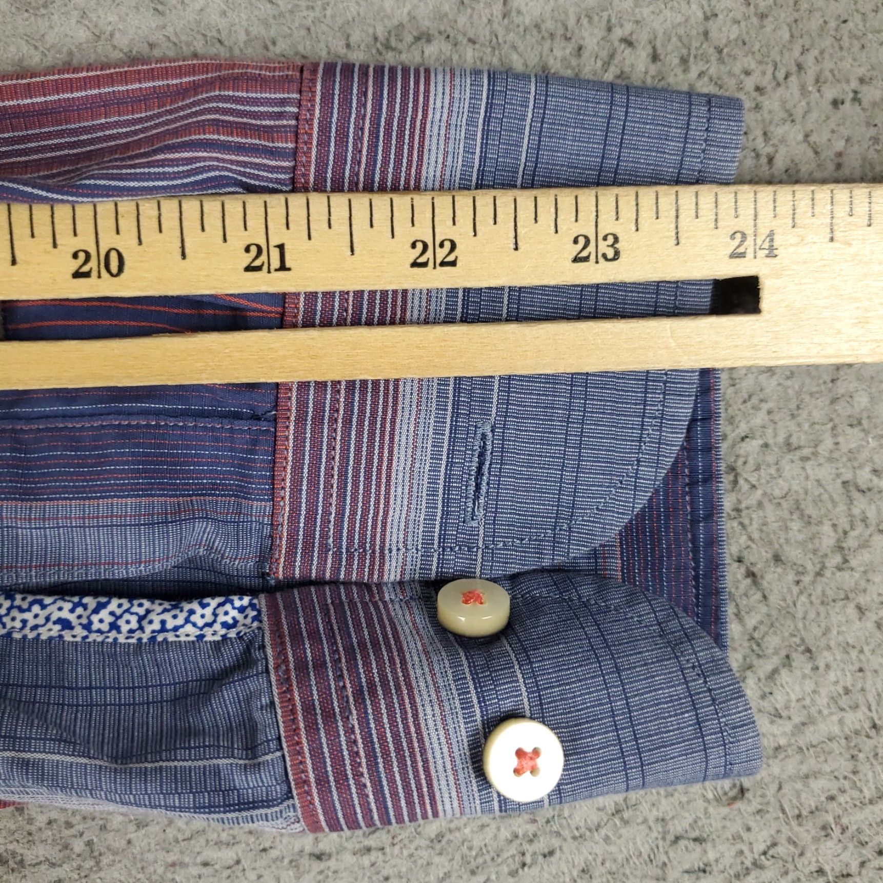 Tommy Bahama Tommy Bahama Shirt Mens Large Purple Blue Striped Cotton Button Up Long Sleeve Size US L / EU 52-54 / 3 - 6 Thumbnail