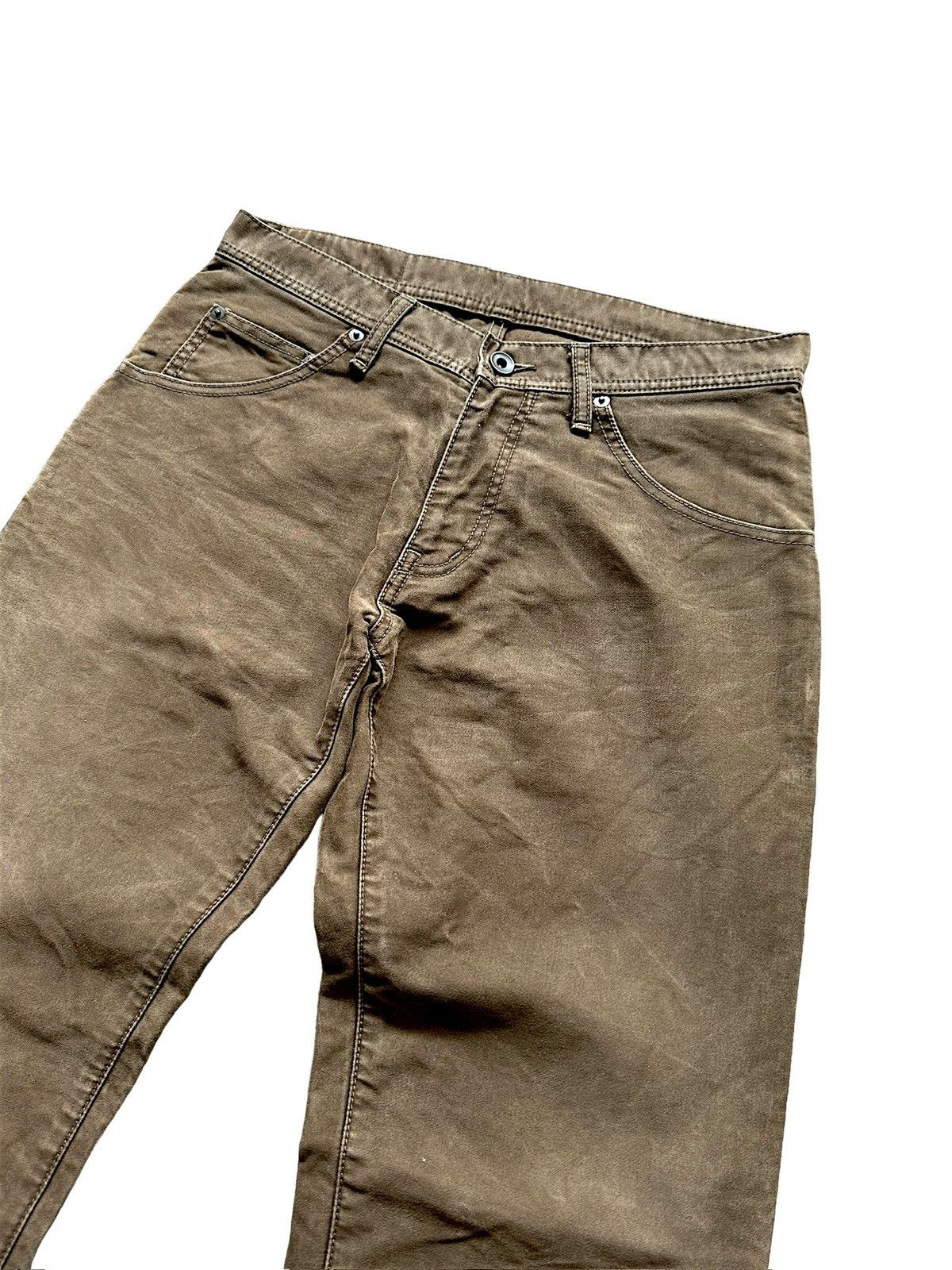 Tete Homme 00's Tete Homme moleskin mudwash khakis flared pant Size US 31 - 5 Thumbnail
