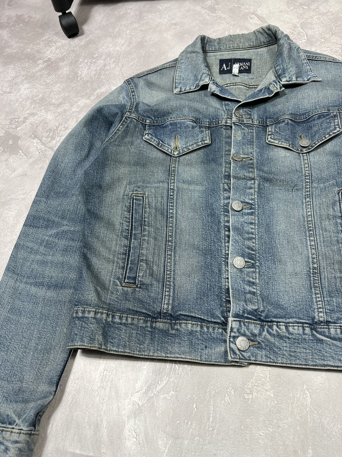 Armani Vintage Armani Jeans Indigo Denim Jacket Size XL / US 12-14 / IT 48-50 - 7 Thumbnail