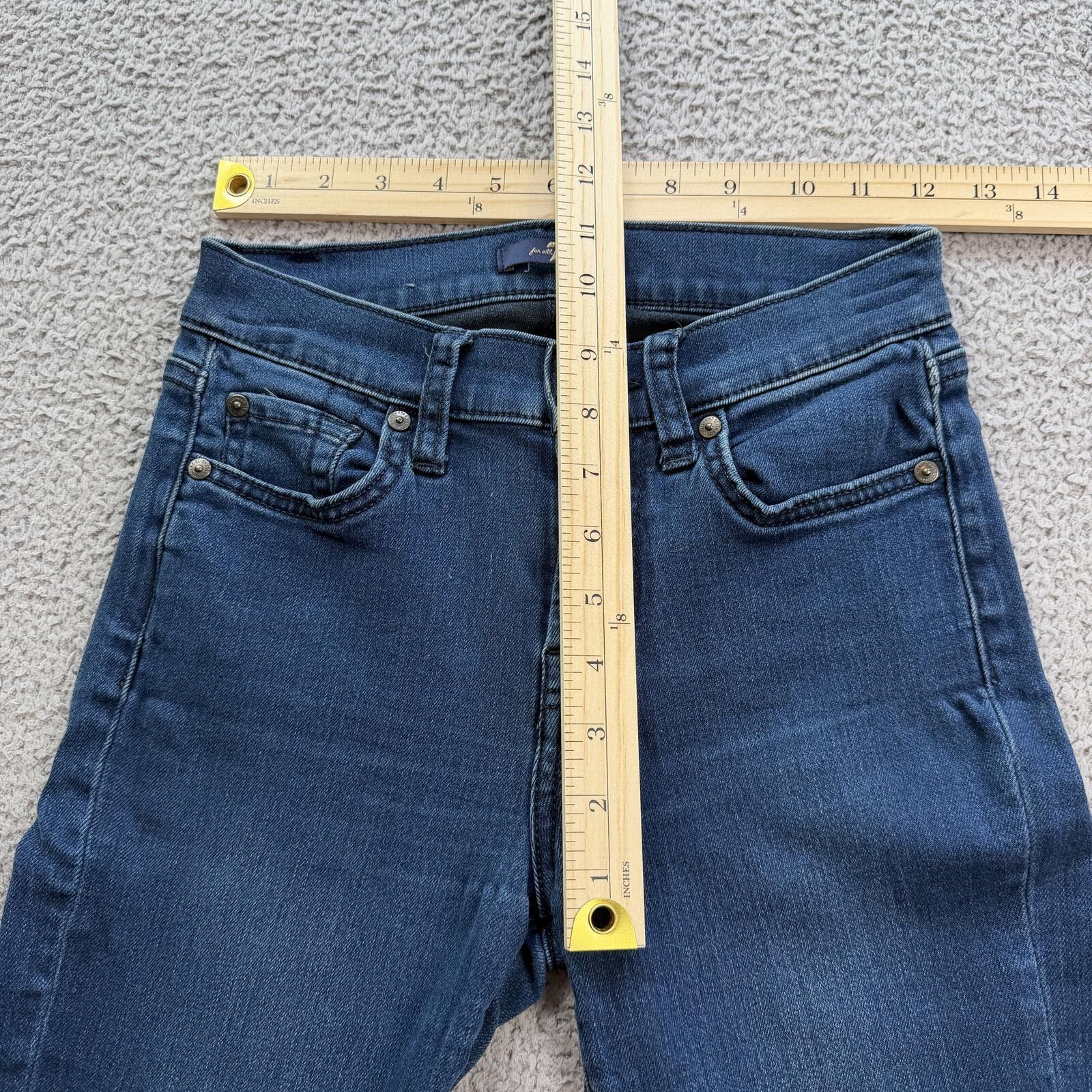 7 For All Mankind 7 For All Mankind Gwenivere Skinny Jeans Womens 24 Blue Size 24" / US 00 / IT 34 - 3 Thumbnail