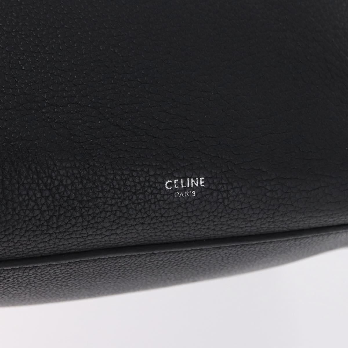 Celine CELINE Big Bag Small Leather 2way Black Silver Auth 193536V Size ONE SIZE - 19 Thumbnail