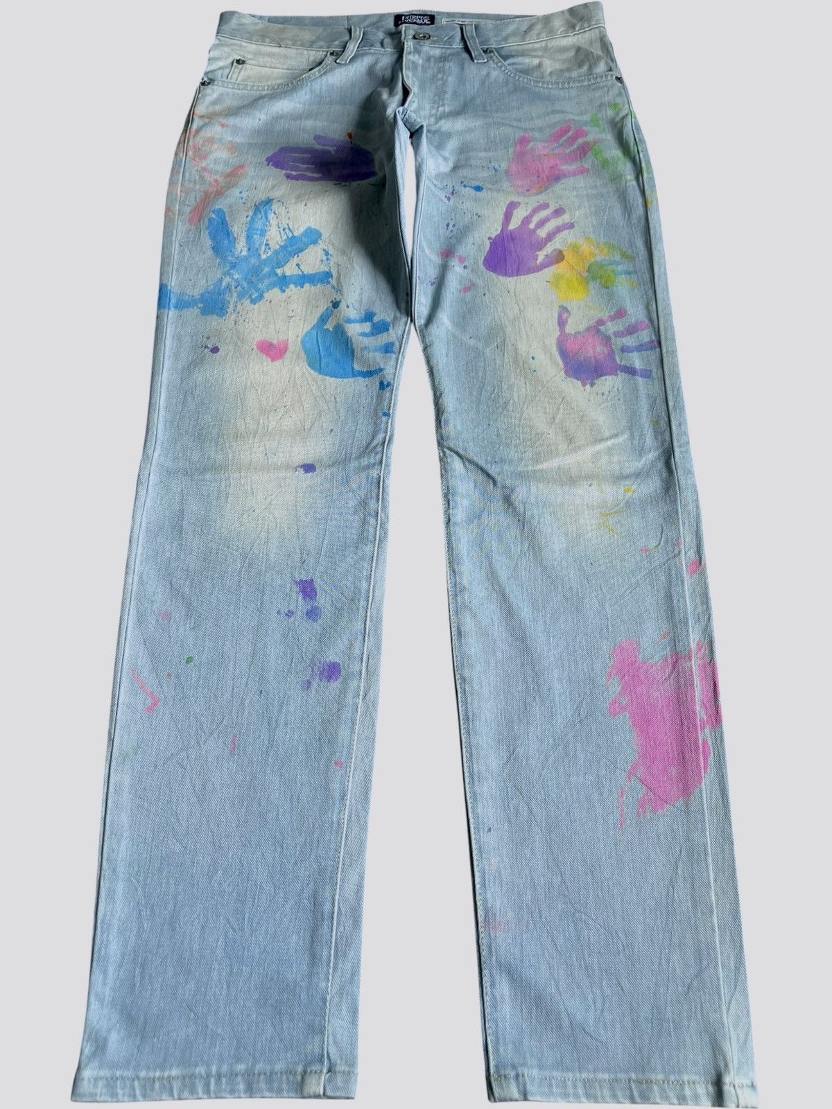 Vintage Japanese Brand Painted Splattered Jeans