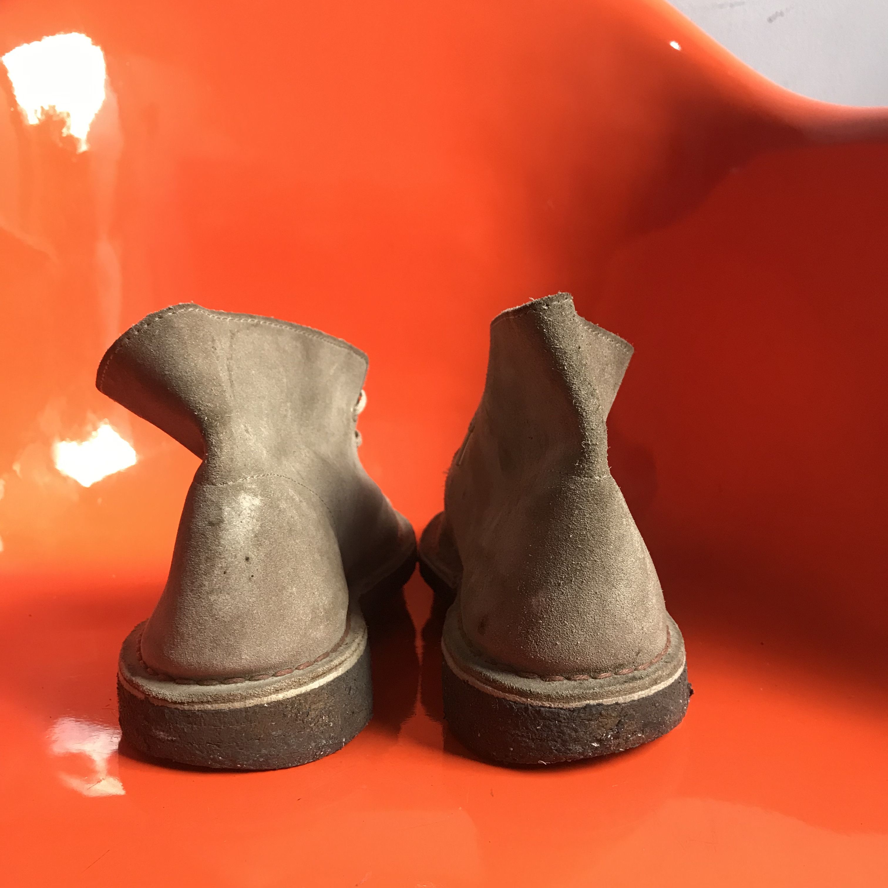 Clarks Dessert Boots Grey Stone Wash Size 8uk 42 eur