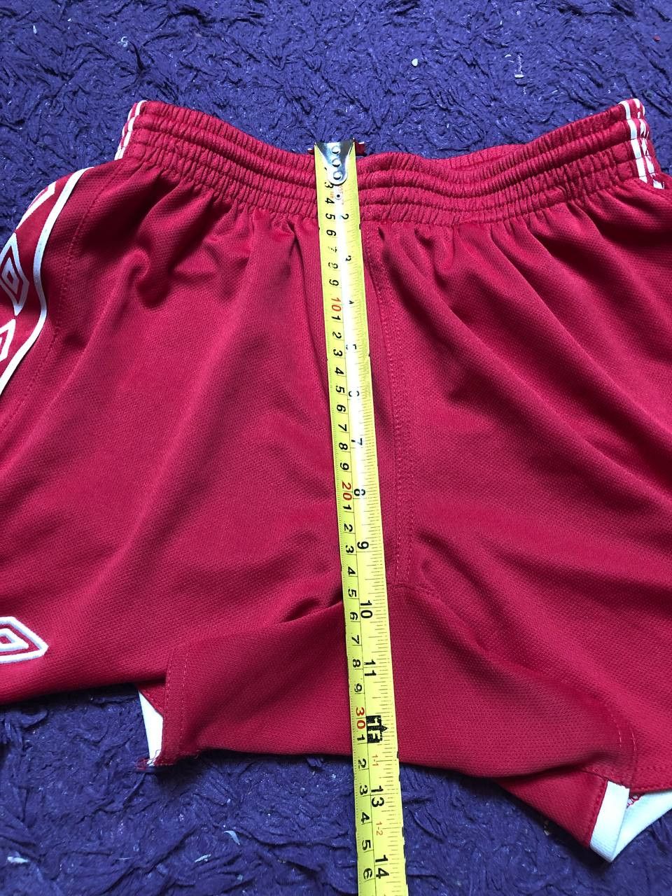 Umbro Vintage shorts red crazy Y2K big logo Umbro EUR 36 Size 36" / US 14 / IT 50 - 14 Thumbnail