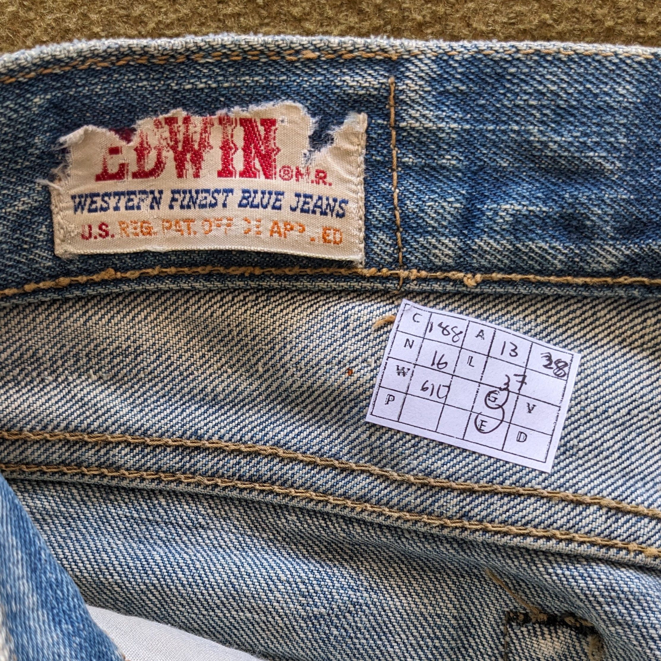 Vintage Vintage EDWIN Japanese Brand Jeans Size US 26 / EU 42 - 11 Thumbnail